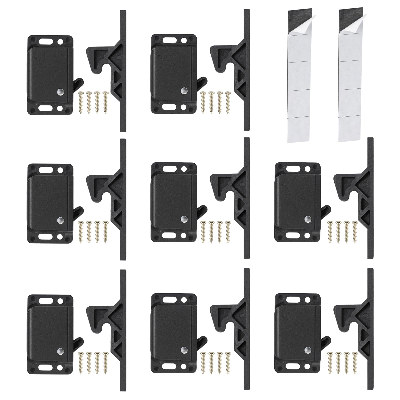 RV Drawer Latches and Catches, 8 Pack RV Cabinet Door Latches and Catches, 10 LBS Pull Force Latch for RV Camper Motor Trailor H