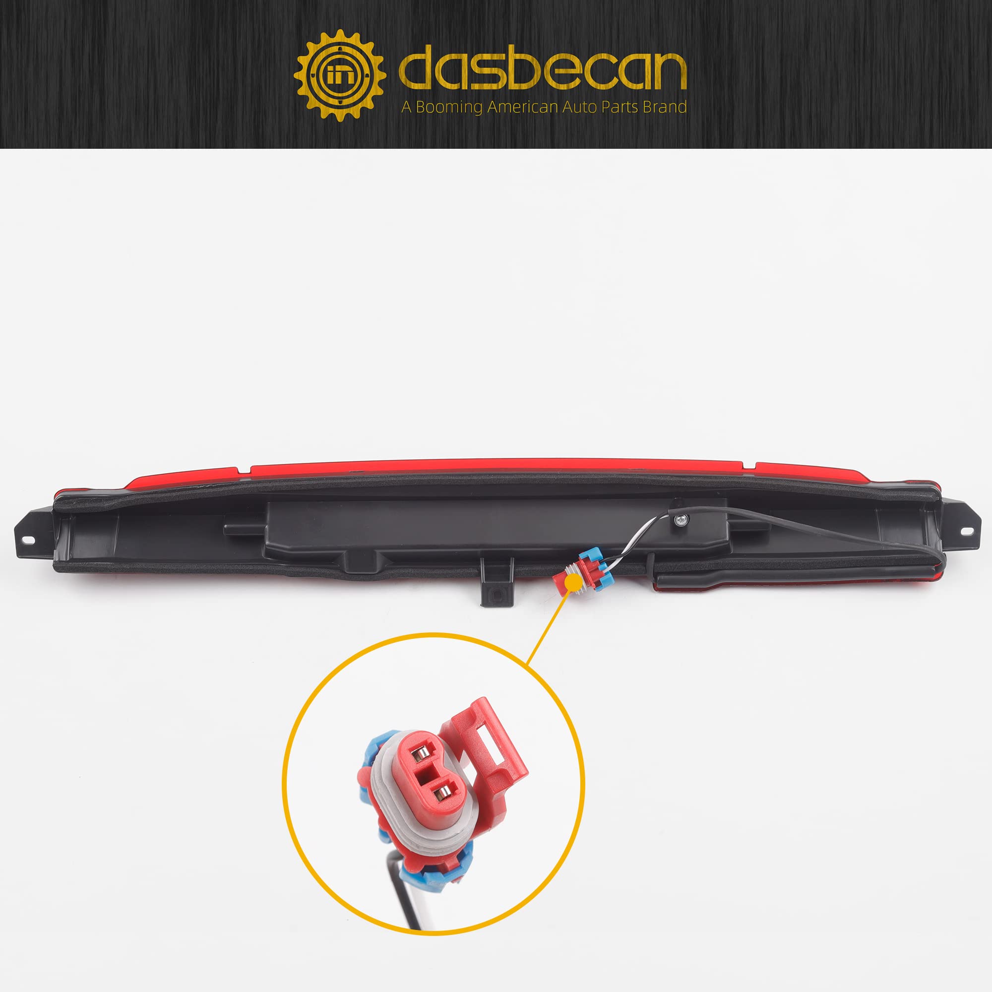 Dasbecan Led 3Rd Third Light Brake Stop Light Rear Lamp Assembly Compatible With 2002-2012 Chevrolet Avalanche 1500 2500 Replace