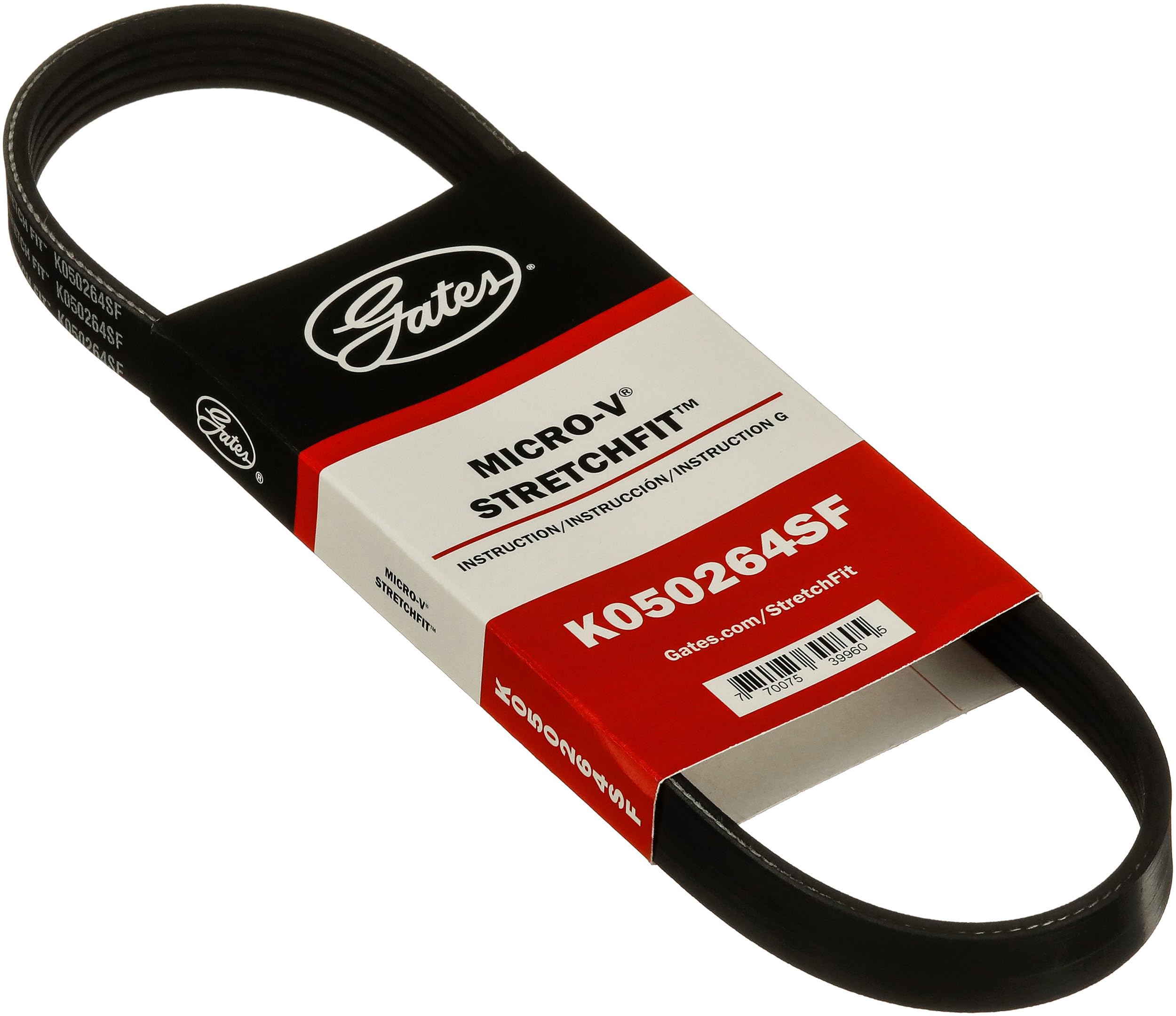 Gates K050264Sf Stretch Fit Micro-V Serpentine Drive Belt