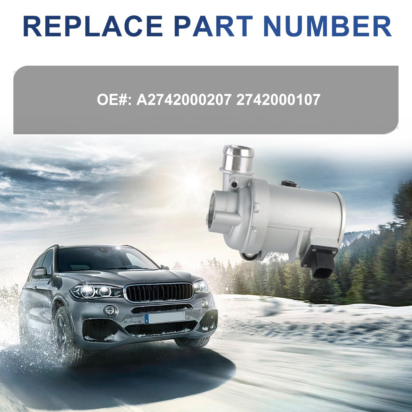 Ingkan M274 Engine Coolant Water Pump Fits For Mercedes M274 E16 E20 C180 C200 C250 C300 C350E E200 E250 Slk300 2013 2014 2015 2016 2017 2018 2019 1.6 2.0L Turbo Oe A2742000207 2742000107