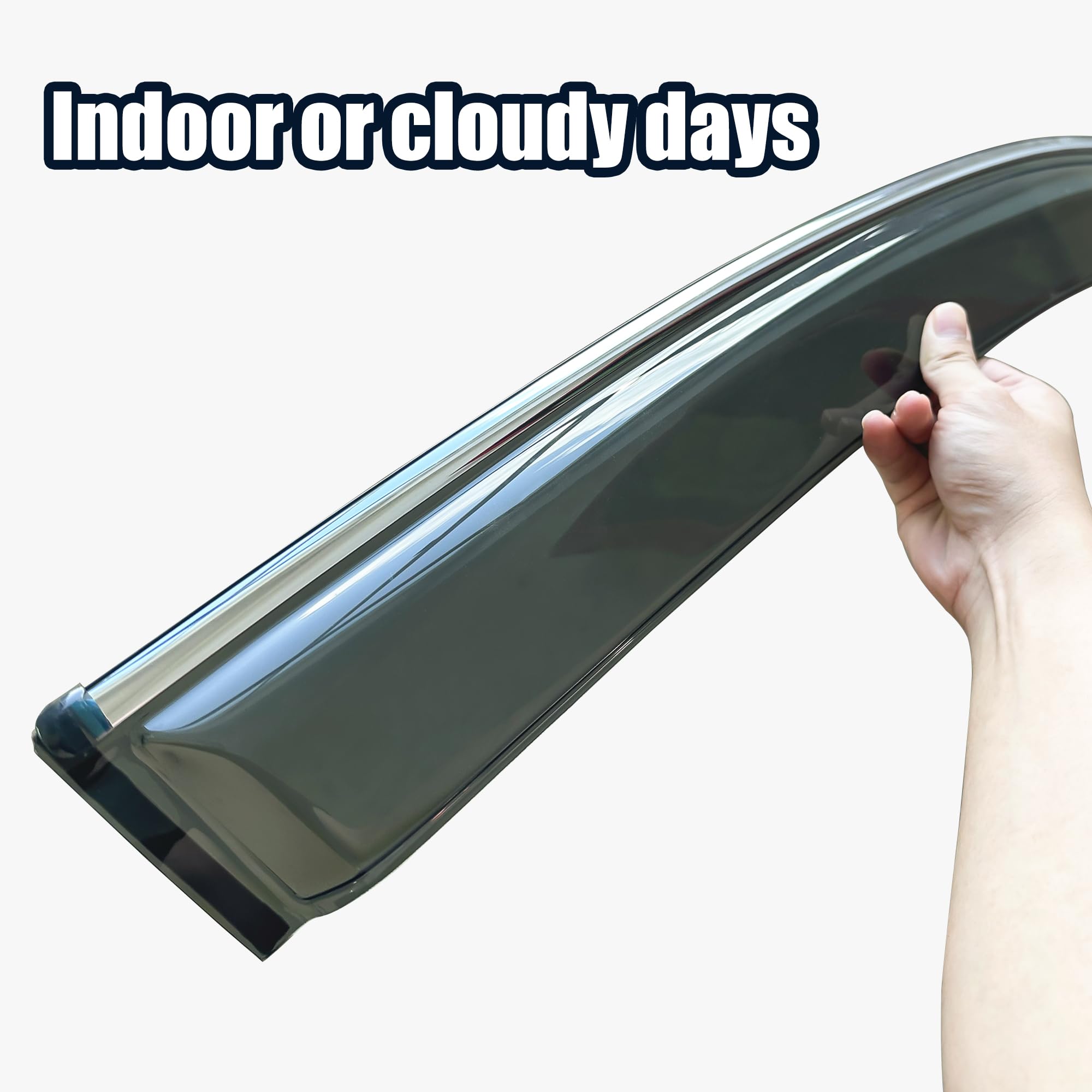 AUXKO Rain Guards for Honda CRV 2025 2024 2023 Translucent Window Visors with Chrome Trim Weather Deflectors Wind Deflectors Ven