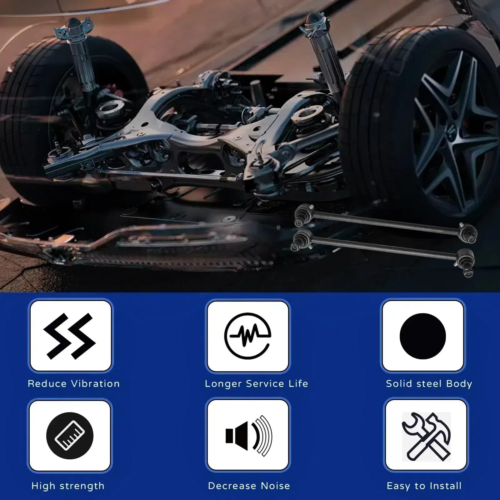 Kfvf 2Pc K750604 K750605 Front Sway Bar Link Kit For Honda Civic 2012 2013 2014 2015, Front Right Stabilizer Bar End Link And Fr