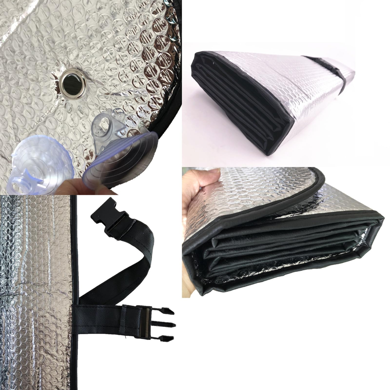 Gwuskdt Car Windshield Sunshade-Thicken 5-Layer Bubble Block Heat And Sun Uv Rays, Front Windshield Sun Shade- Keeps Your Vehicl