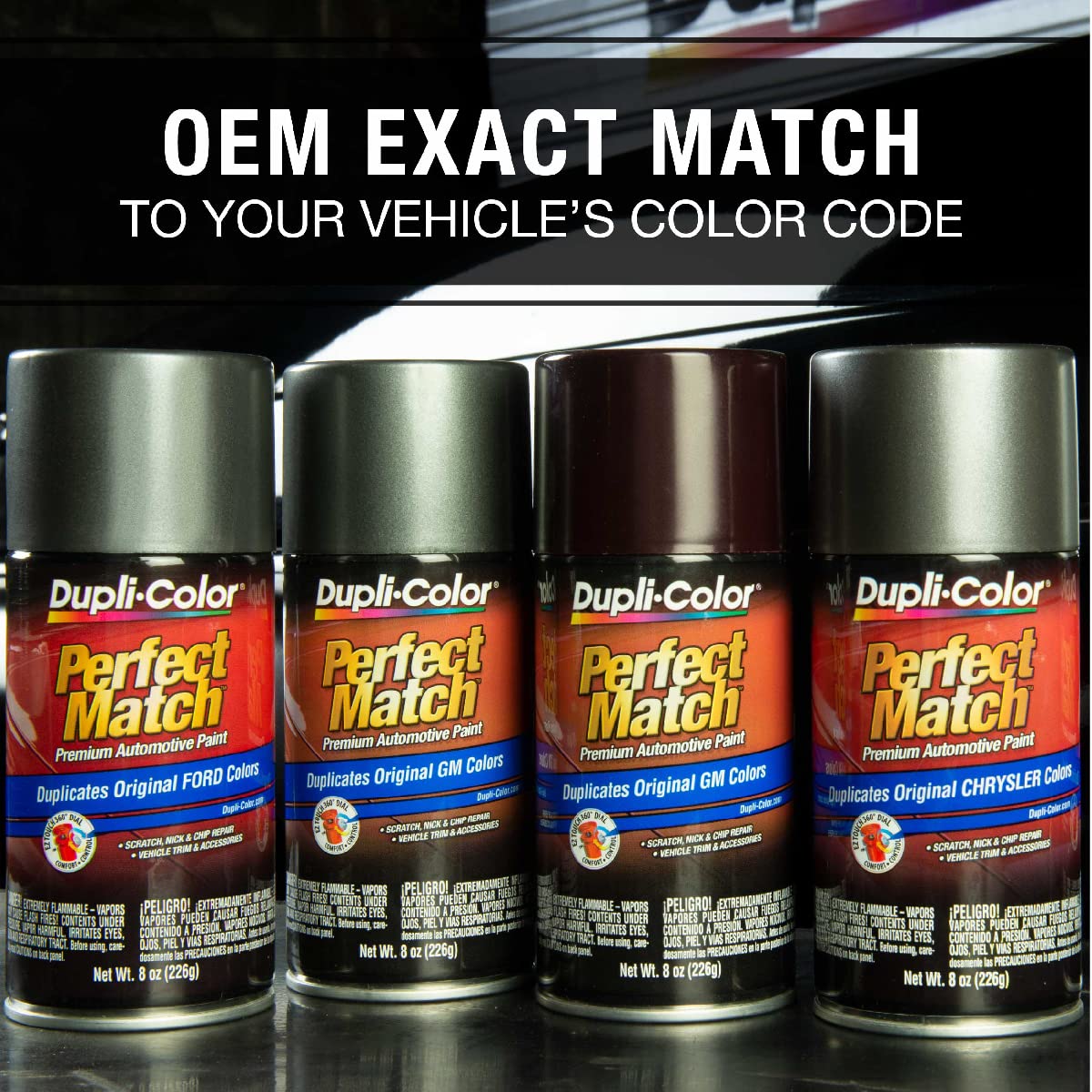 Dupli-Color Ebty16187-6Pk Perfect Match Automotive Spray Paint - Toyota Barcelona Red Metallic, 3R3 - 8 Oz. Aerosol Can, 6-Pack