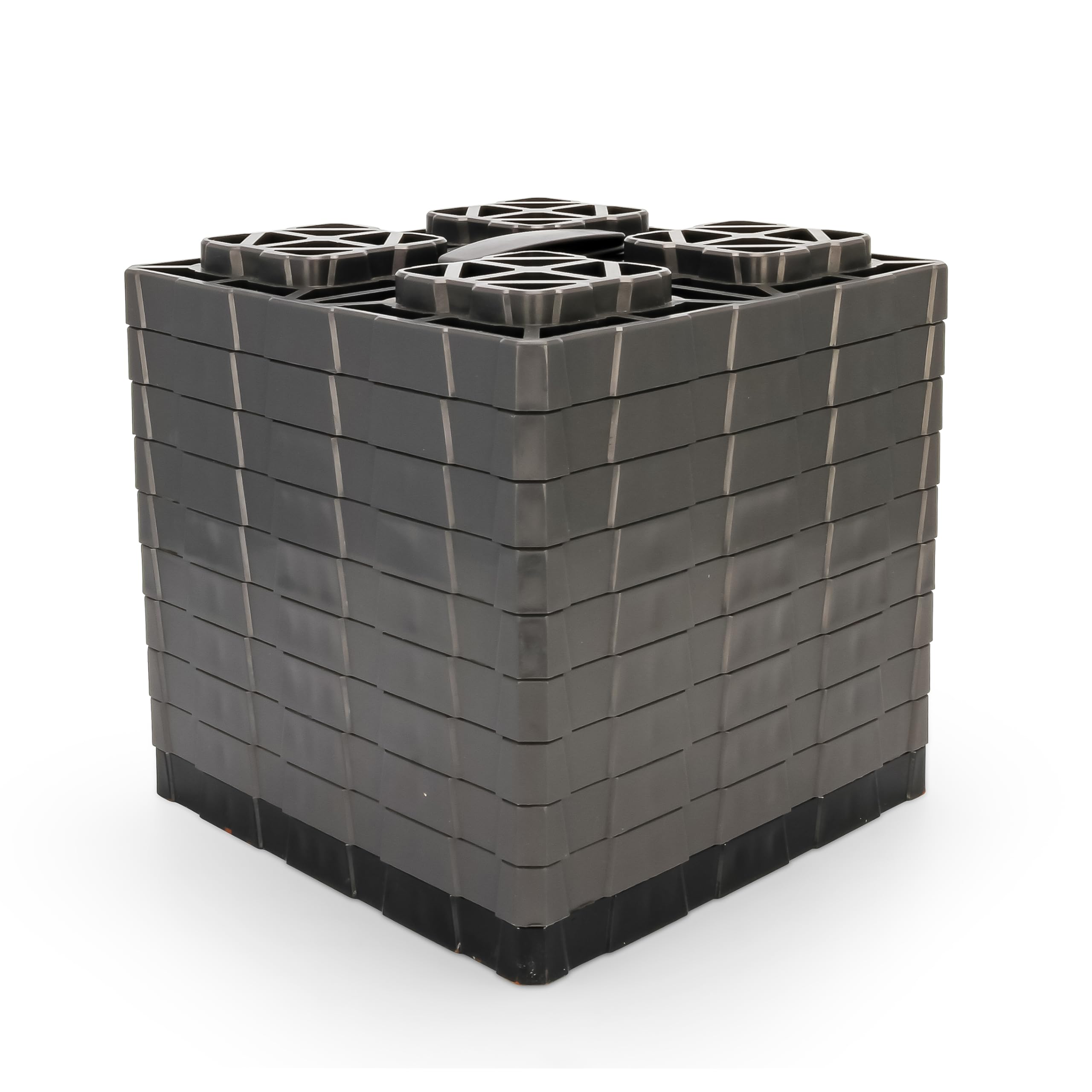 Camco Fasten Xl Camper/Rv Leveling Blocks - Features Interlocking Design For Customizable Height - Carrying Handle Twists To Sec