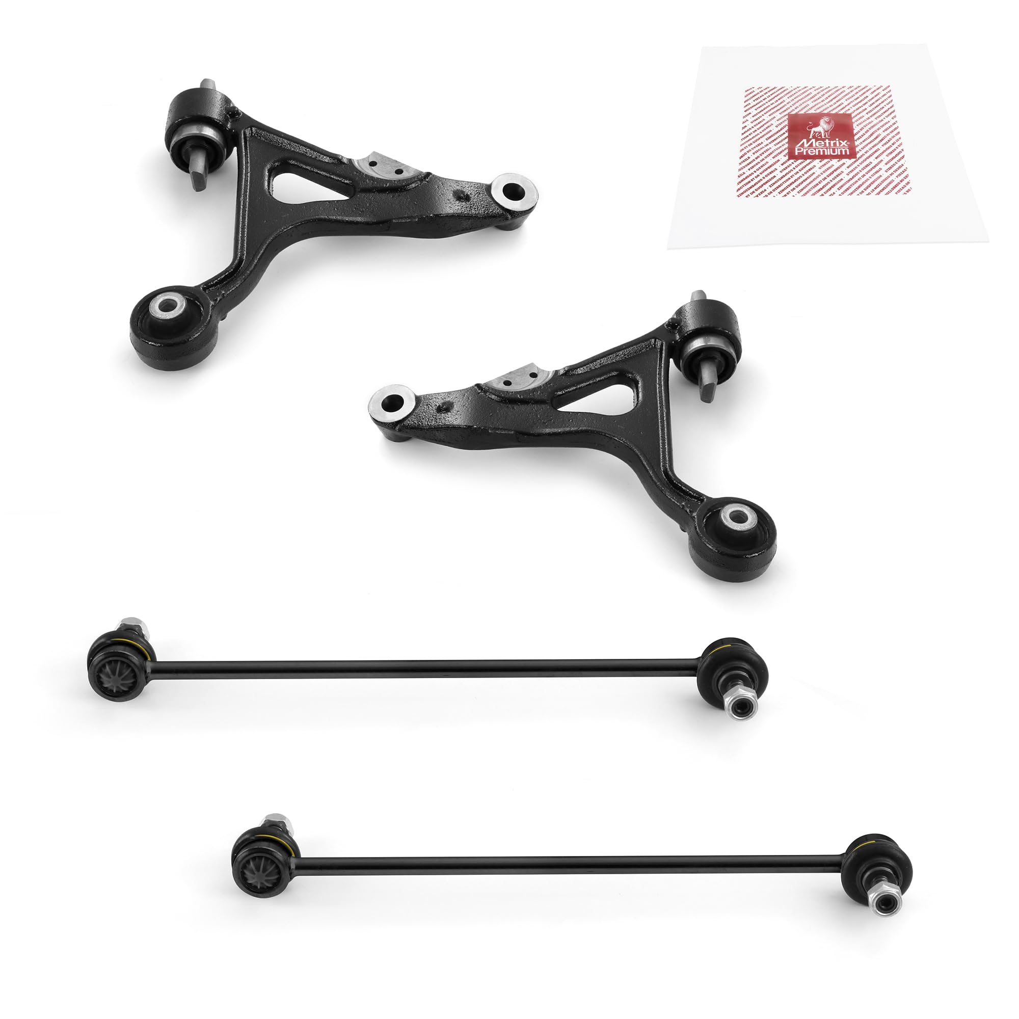 Metrix Premium Chassis Parts - 4 Pc Front L/R Lower Control Arm & Front L/R Sway Bar Stabilizer End Link Kit Fits 07-09 Volvo S6