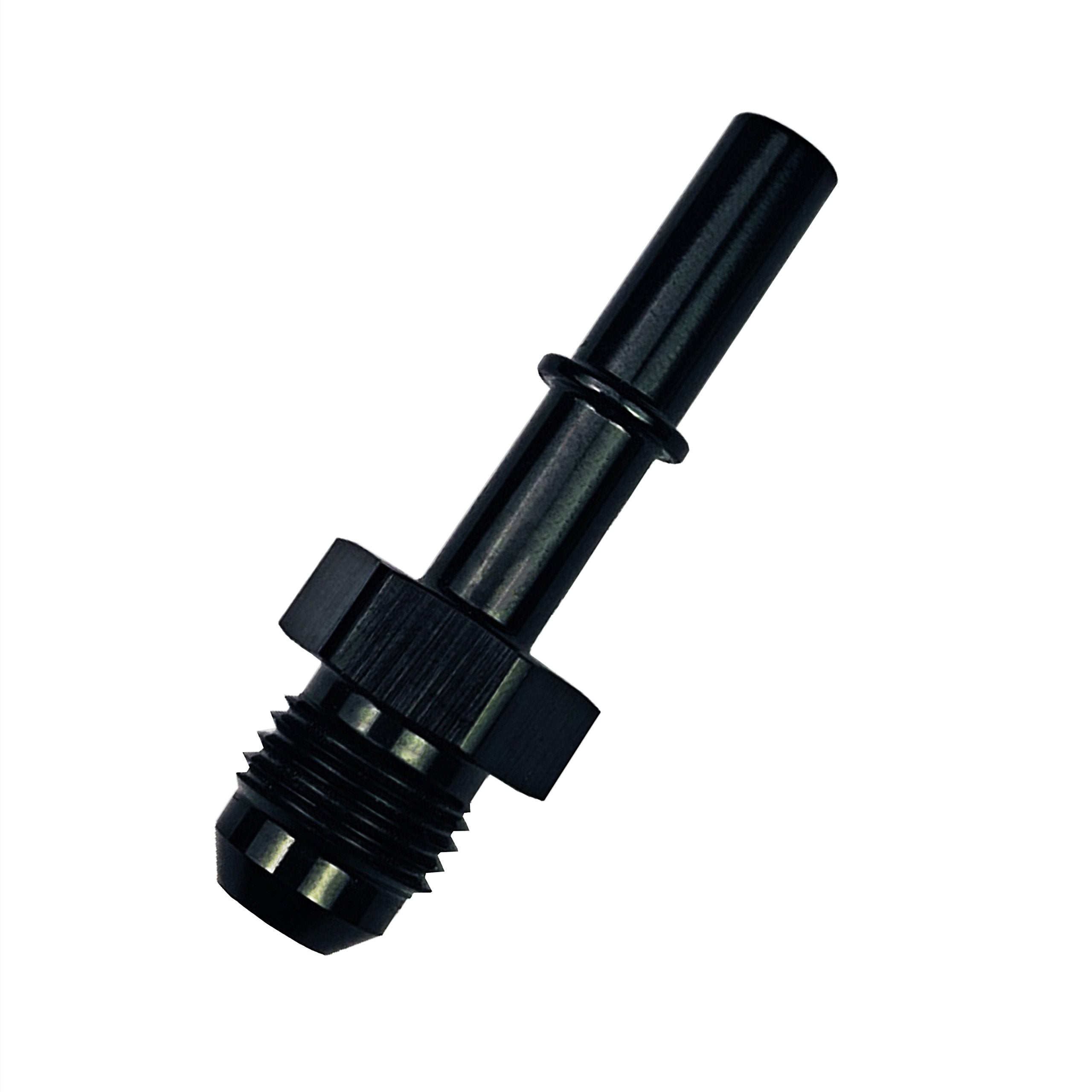 8An Male To 3/8 Sae Quick Disconnect Male Push-On Efi Fitting Fuel Rail Hose Line Adapter Aluminum Black