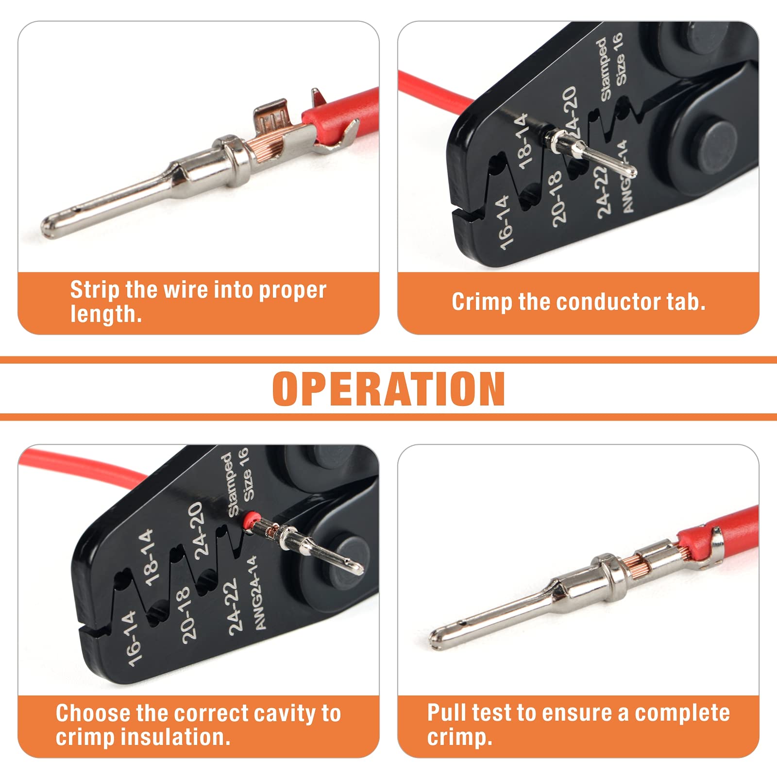 Iwiss Deutsch 4 Pin Way Dt Connector Kit, Size 16 Stamped Contacts 14-18Awg, Automotive Electrical Connectors, 96 Pieces