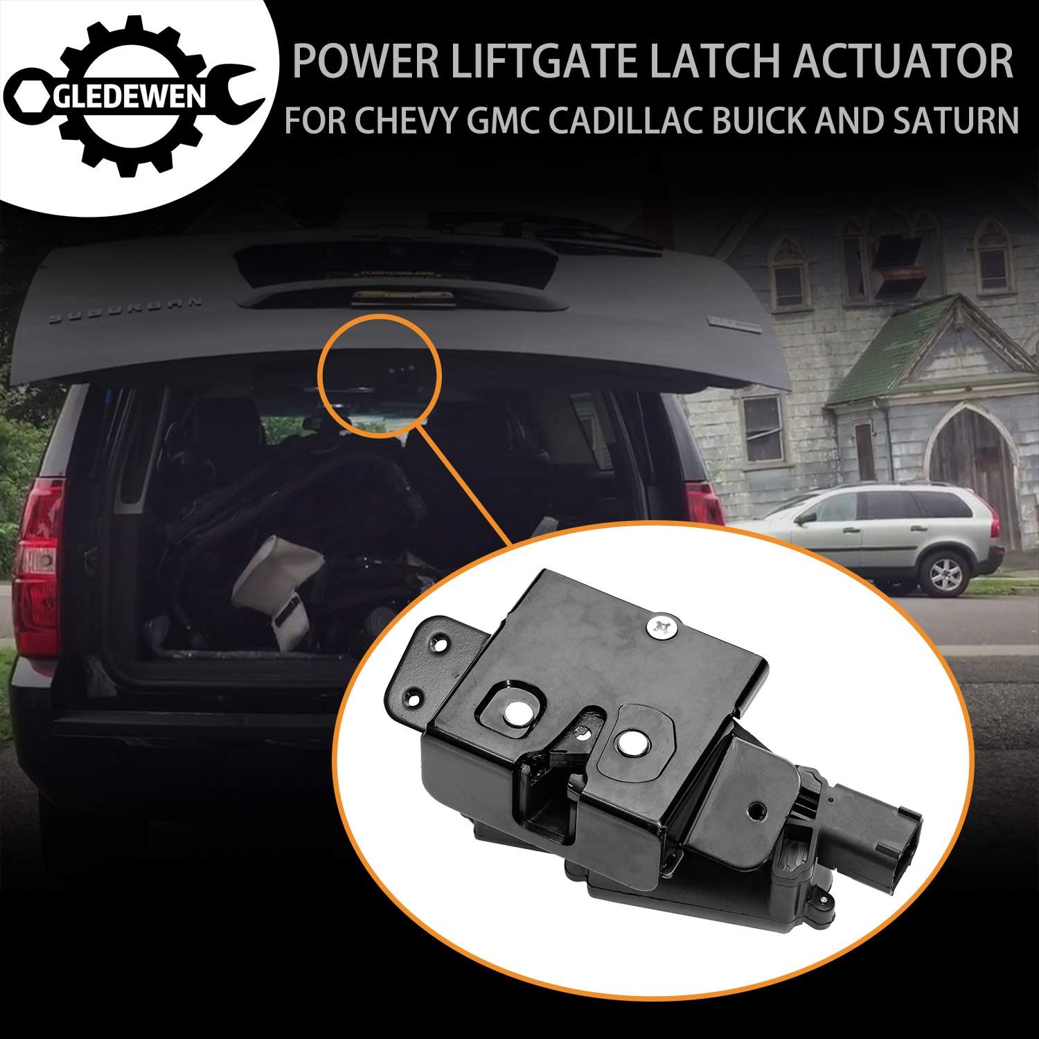 Rear Power Liftgate Latch Actuator Liftgate Lock Actuator | For Gm Chevy Suburban Tahoe Traverse, Gmc Acadia Yukon, Cadillac Escalade & More | Replaces# 931-107, 13581405, 13501872, 13503467