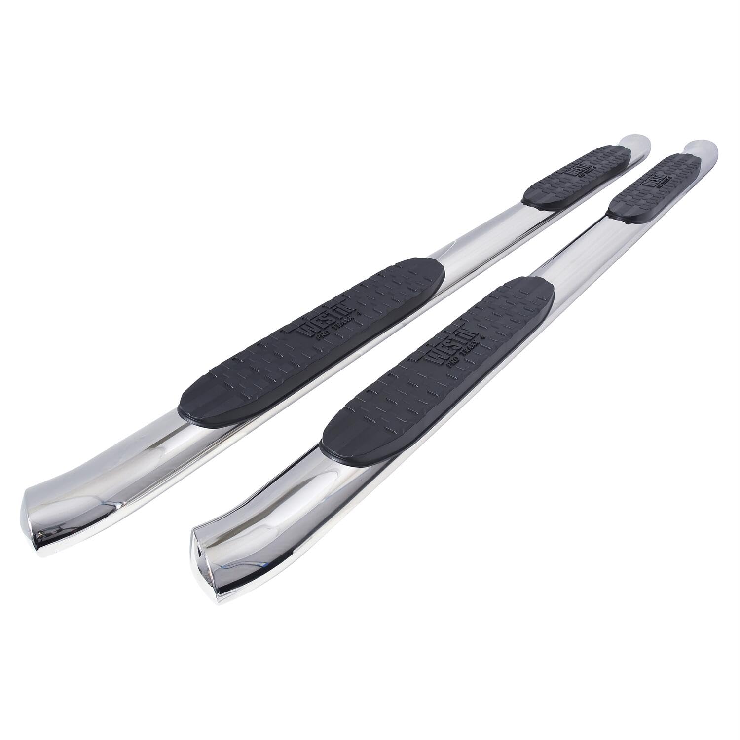 Westin 21-22770 Pro Traxx 4 Oval Nerf Bars Fits 2005-2023 Tacoma Double Cab Polished Pair