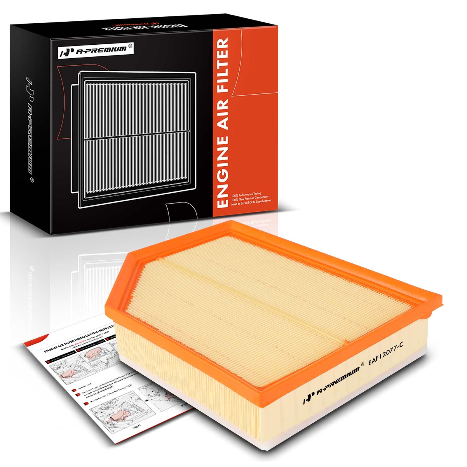 A-Premium Engine Air Filter Compatible With Volvo Xc60 2018-2023, Xc90 2016-2023, S60 2019-2023, S90 2017-2023, V60 2019-2023, V