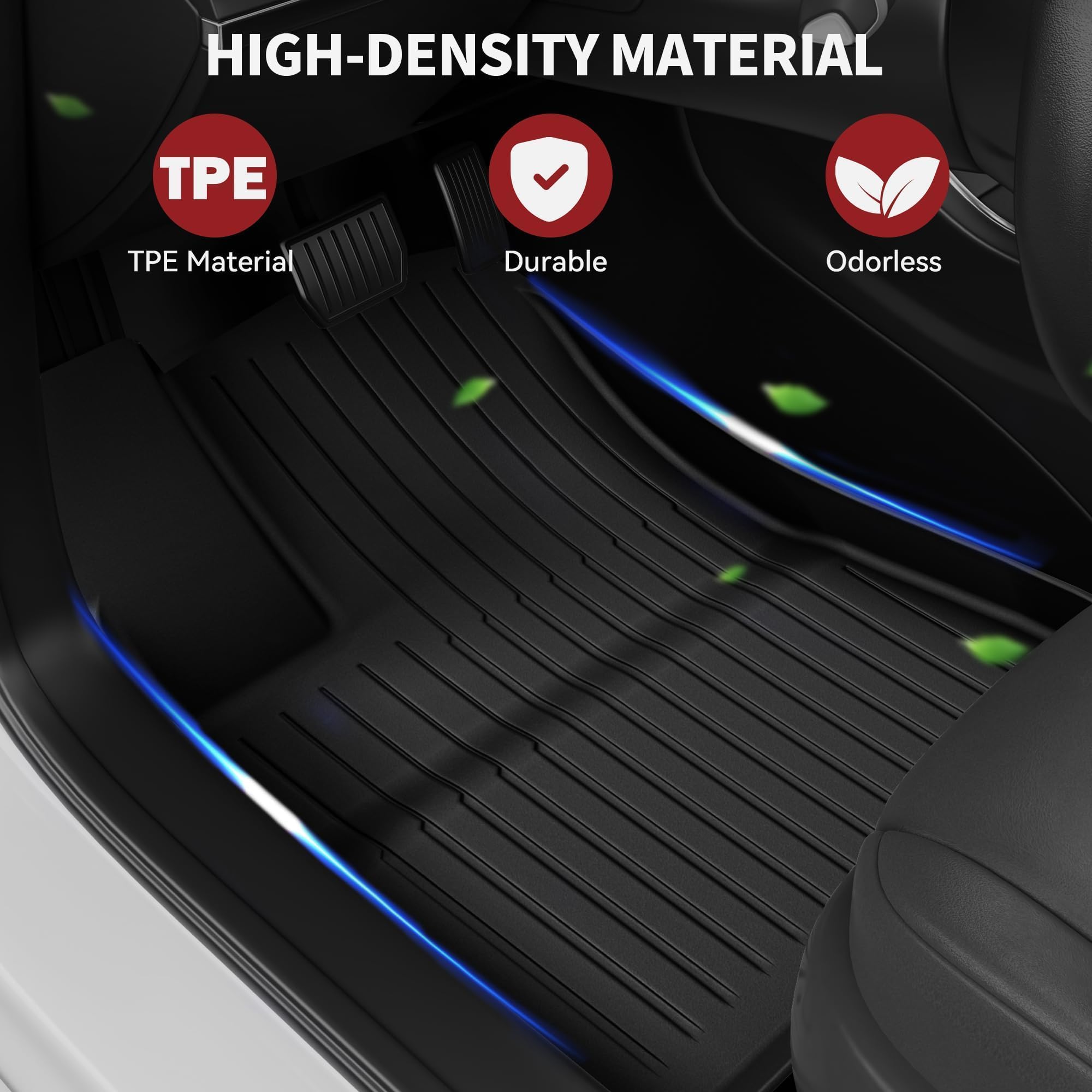 Yitamotor Floor Mats Compatible With 2025 2024 Tesla Model 3 Highland, Includes 2 Rows And Cargo Liner Set, Custom Fit Floor Lin