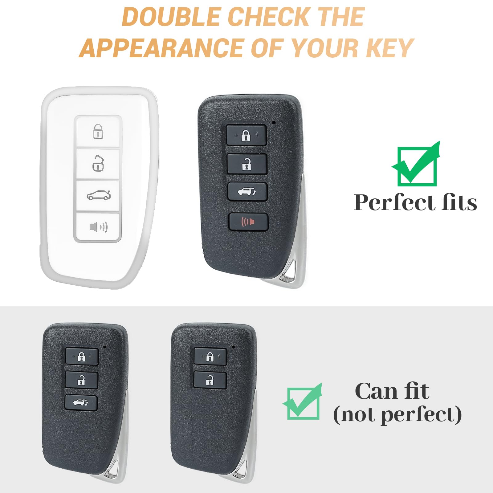 COGEEK Key Fob Cover with Bling Lanyard, Key Fob Case Car Key Protector Compatible with Lexus RX IS ES GS LS NX RS GX LX RC LC S