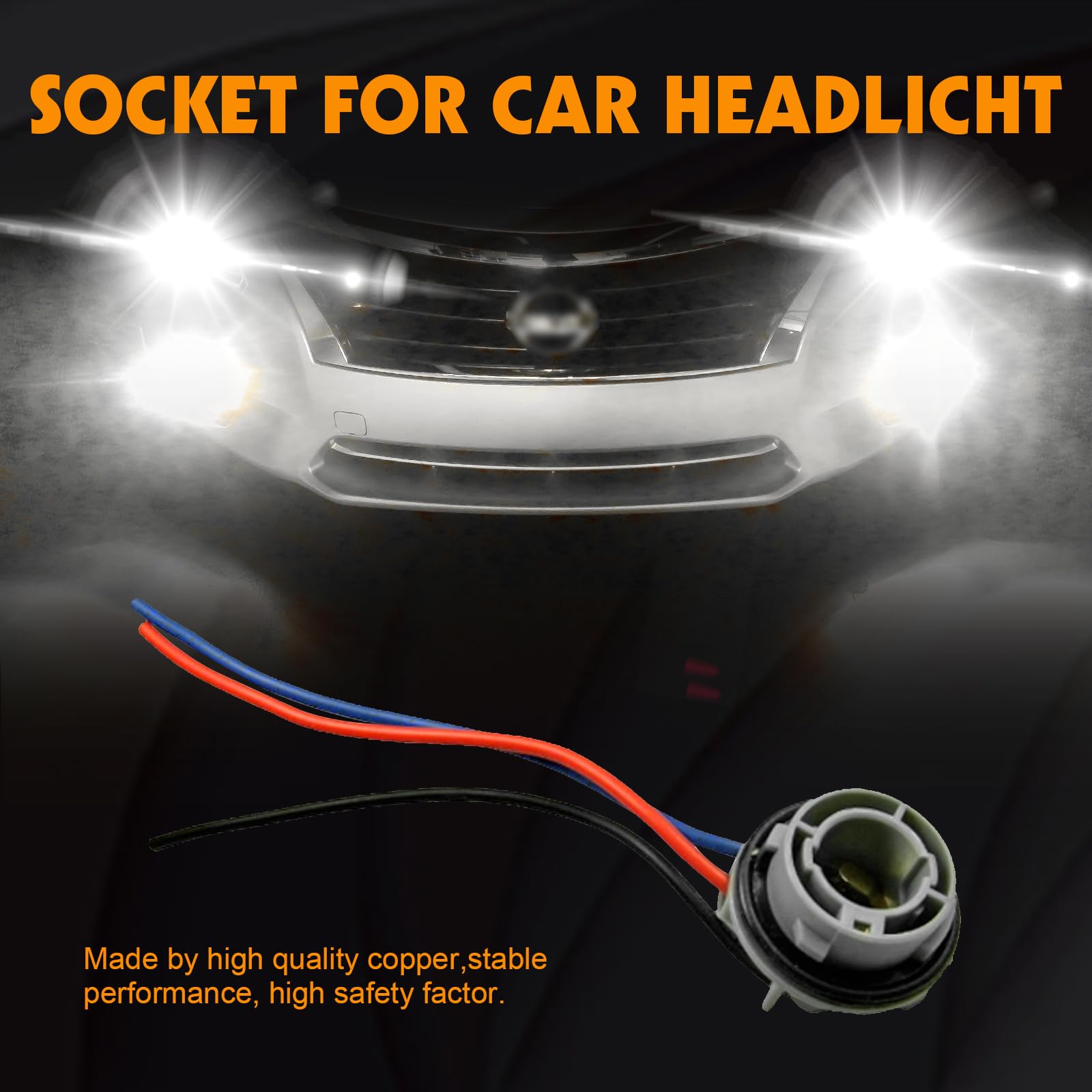 Xotic Tech 2pcs 1157 2057 2357 7528 Female Socket Wiring Harness Adapters, Extension Repair Replacement Retrofit for LED Bulbs,