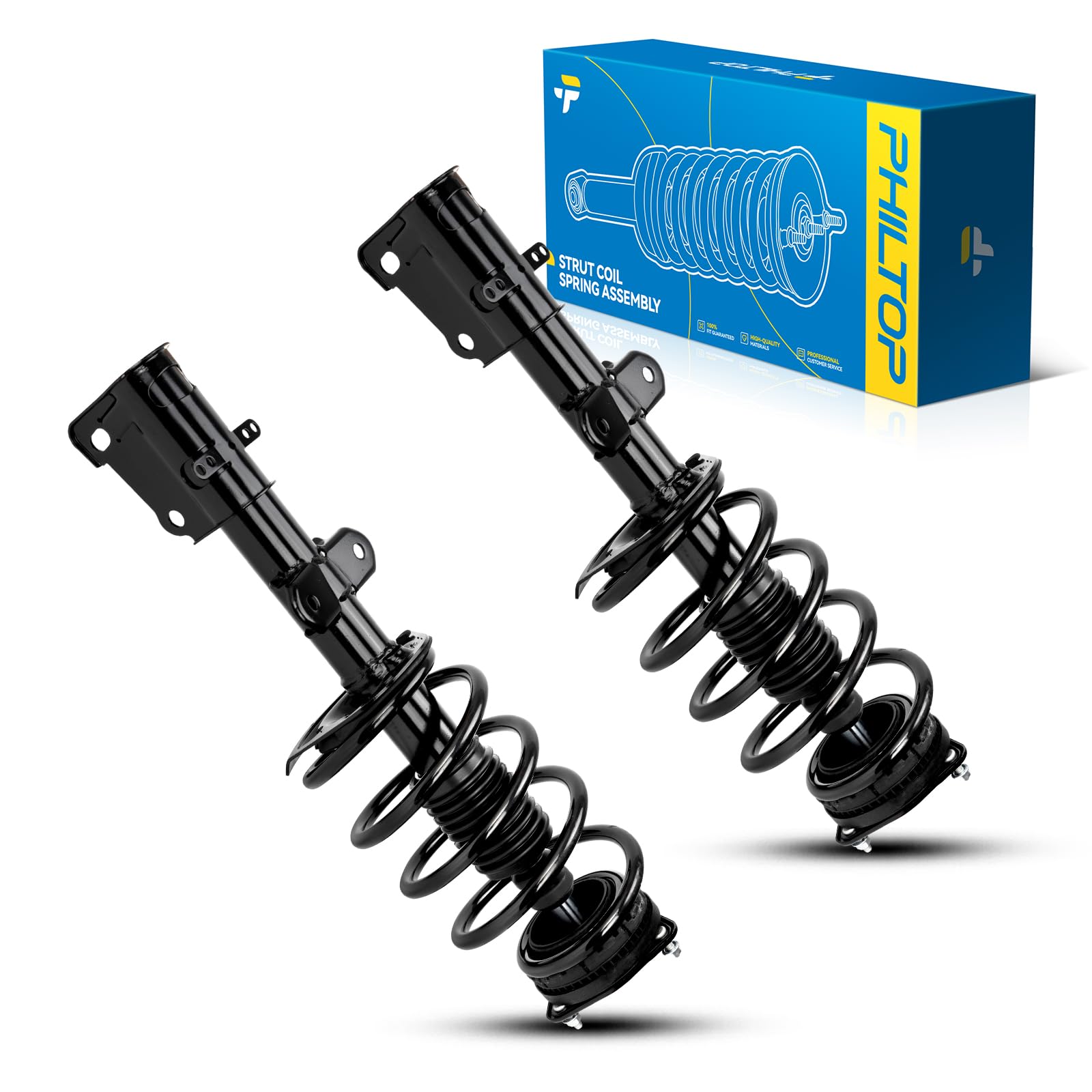 Philtop Front Struts Assembly Shock Absorber Direct Replacement For Toyota Rav4 2006-2012, Quick Suspension 272276 272275, Strut