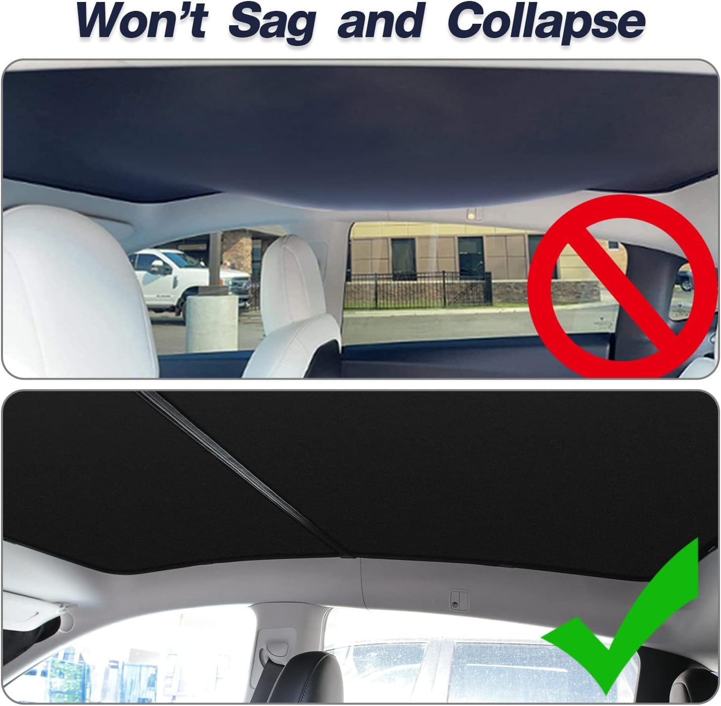 Topfit For Model Y Sunshade Roof Window Insulation Uv Rays Protection Sun Shade For Tesla Model Y Heat Blocking Shades 2021-2023