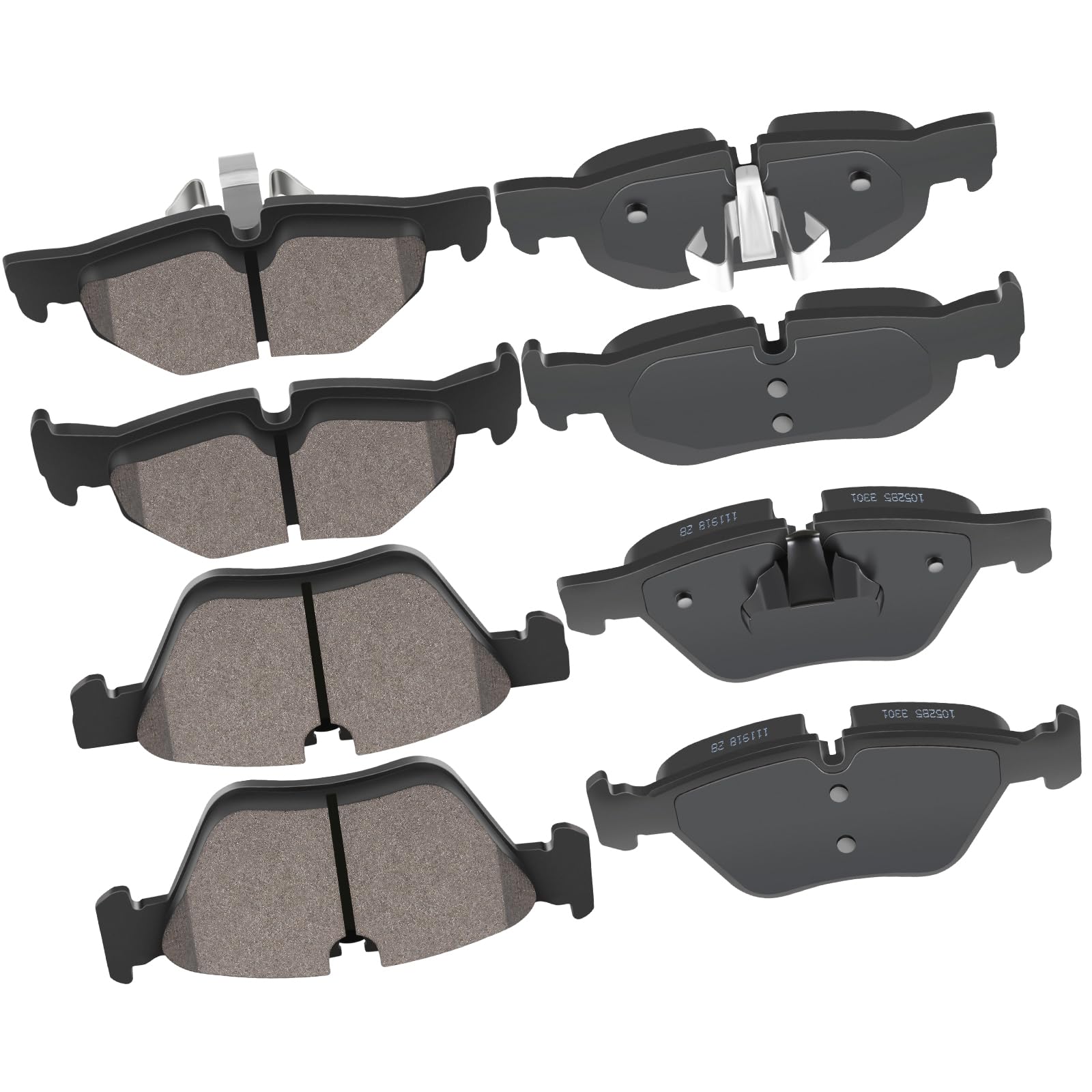 Cciyu 8Pcs Front & Rear Ceramic Brake Pads Kits For Bmw 128I, 325I, 328I & X1