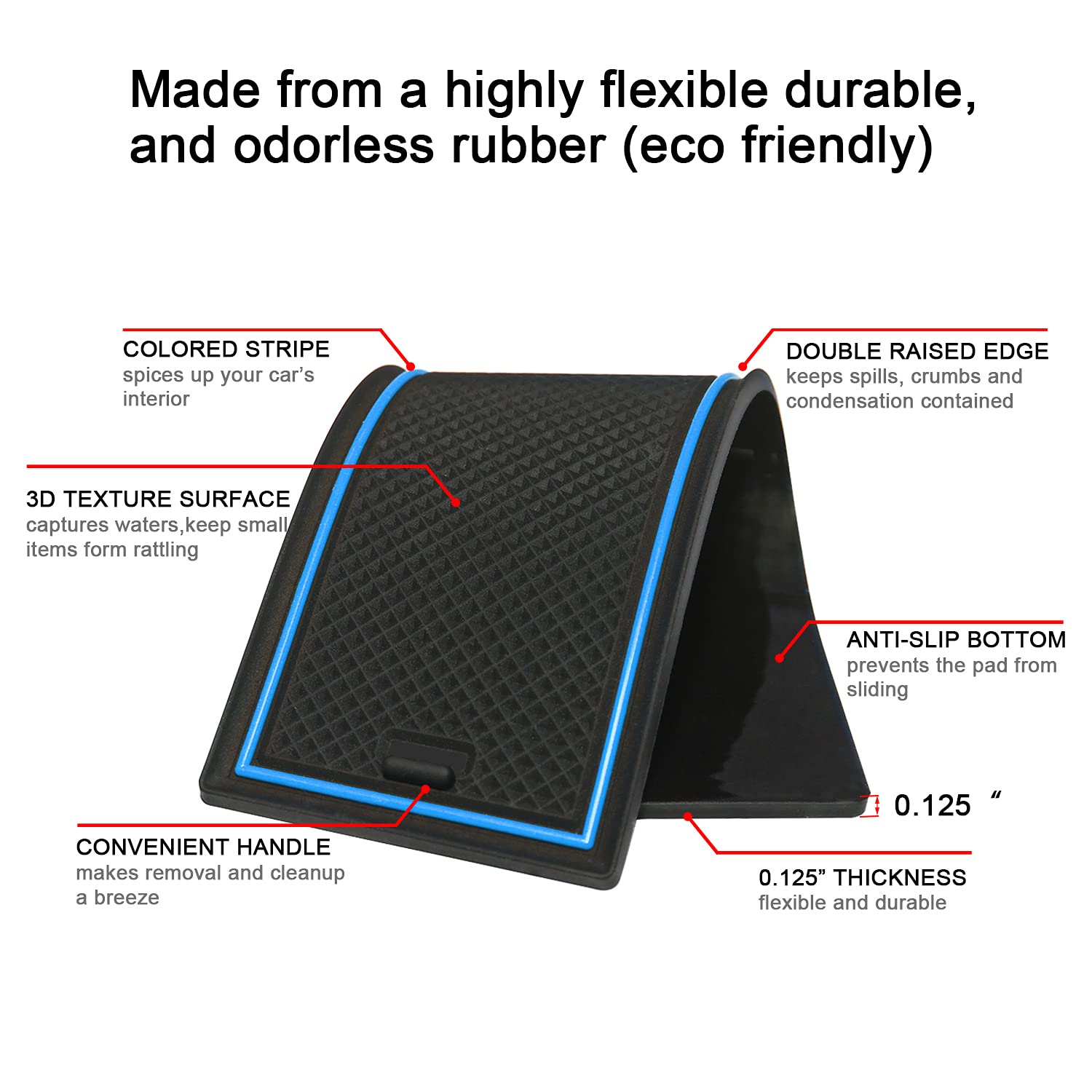 Mochent Cup Holder Insert For Subaru Crosstrek 2023 2022 2021 2020 2019 2018 And For Subaru Impreza 2017-2023 Center Console Mat