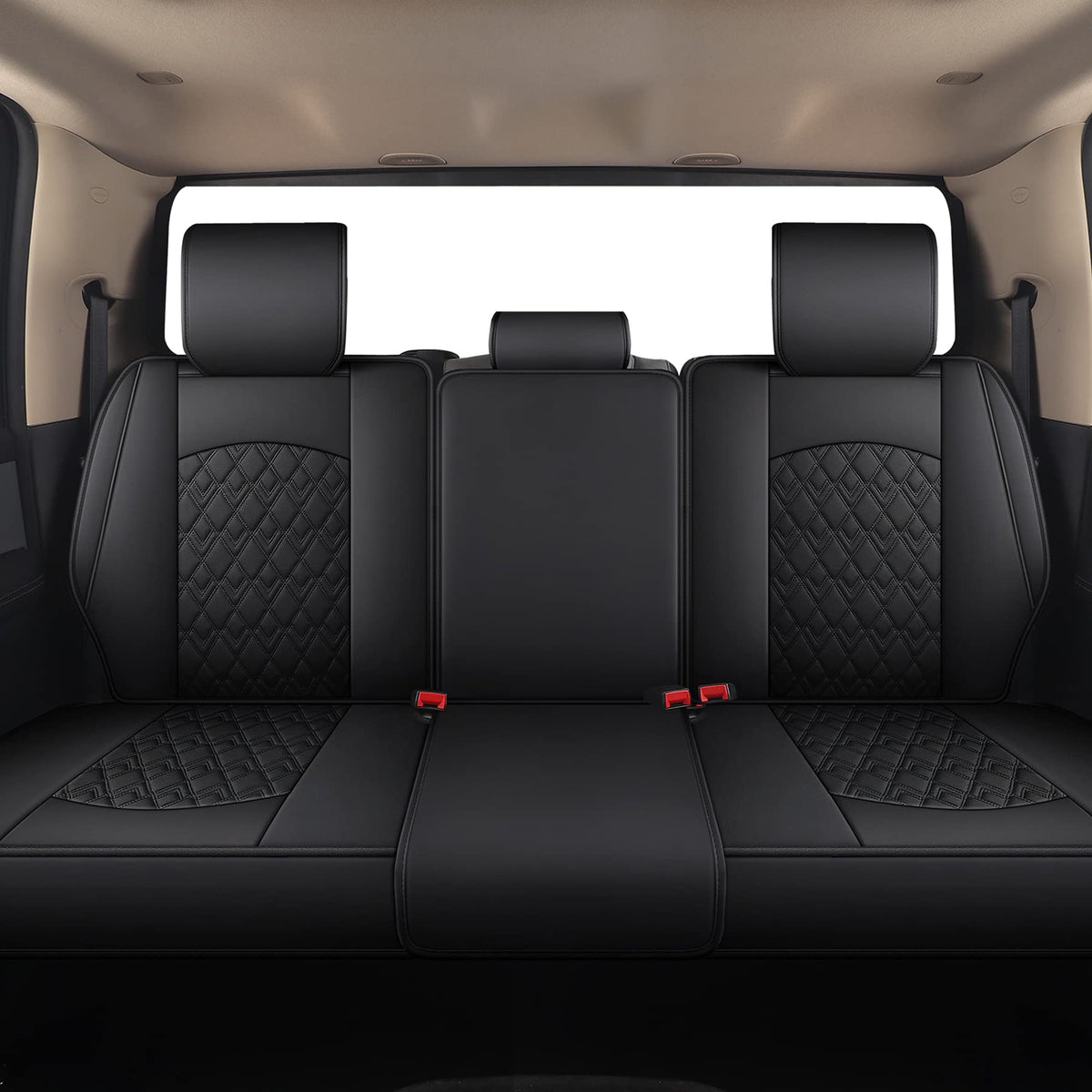 JOJOBAY Car Seat Covers for Dodge Ram,Fit 2009-2025 1500/2500/3500 HD Pick-up Truck,Crew,Regular,Quad,Mega Cab,Waterproof Leathe