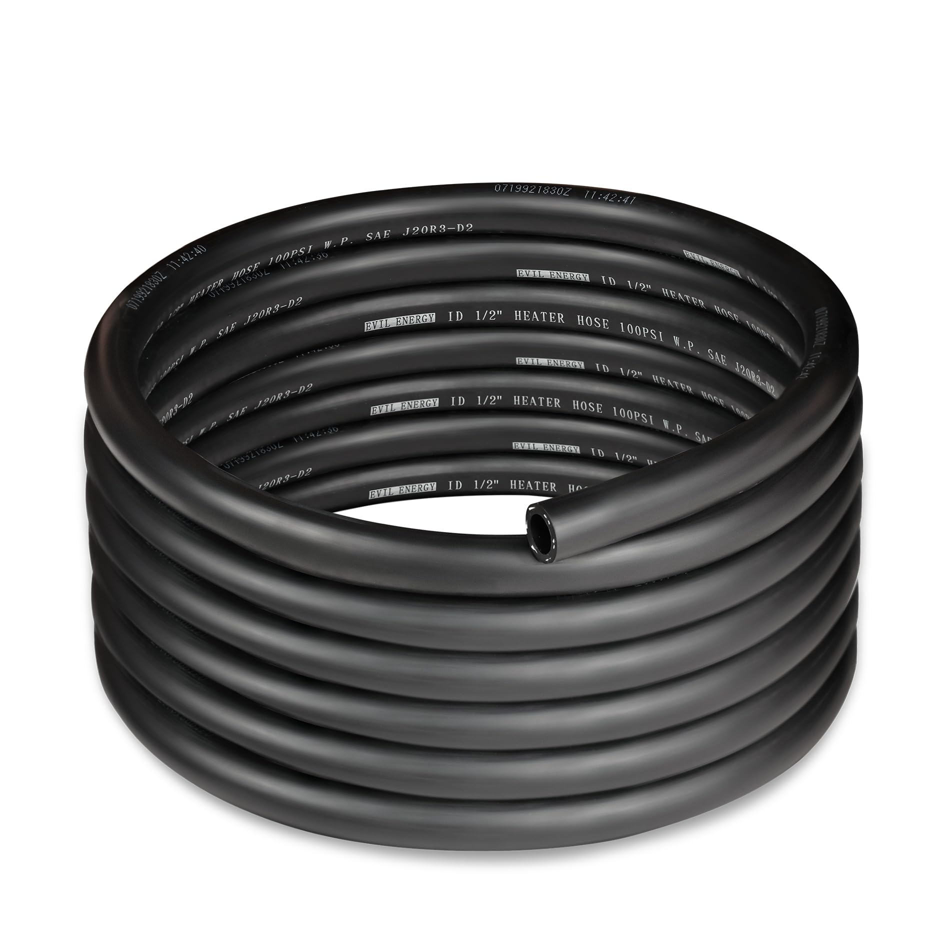Evil Energy 1/2'' Heater Hose Coolant Radiator Straight 100Psi Sae 20R3 15Ft Black