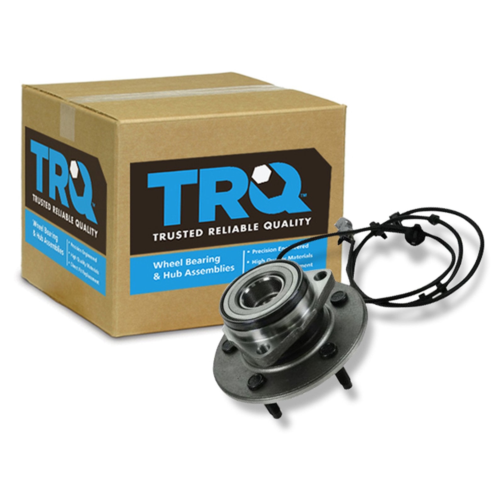 Trq Front Wheel Bearing & Hub Assembly 4Wd With Abs Sensor Compatible With 2000-2001 Dodge Ram 1500