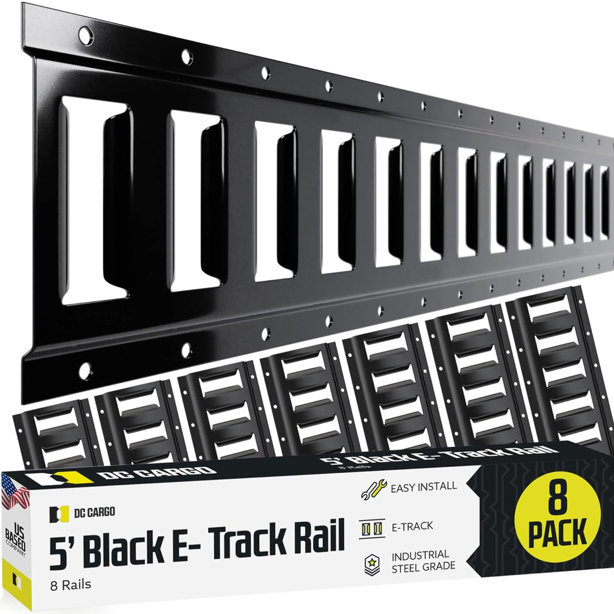 Dc Cargo Mall Indoor E Track Tie Down Rail Kit 5' (8 Pack) For Garages, Vans, Tr WBCARB07MCMDKP4