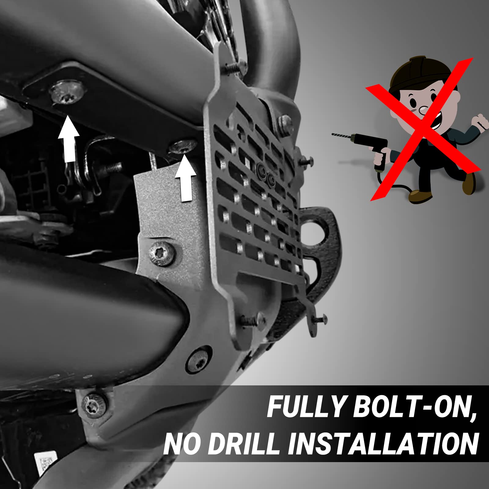 Klutchtech Bronco License Plate Holder 2021-2024, Front Plate Frame For Modular Steel Bumper Compatible With Bronco Accessories