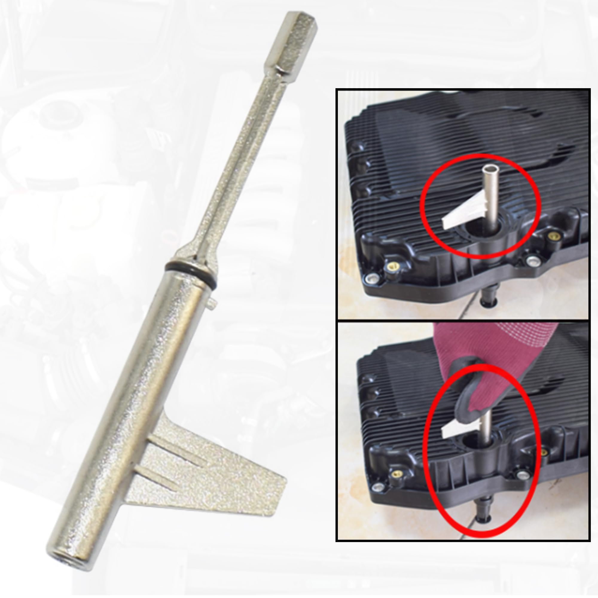 Yuesstloo Metal Transmission Oil Filling Tool, Compatible with Mercedes Benz 725.0 9-Speed Oil Change, Transmission Oil Filling