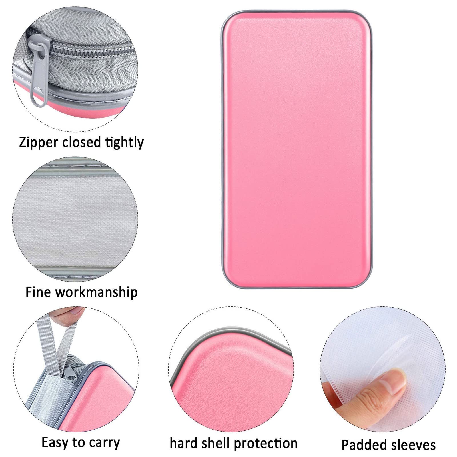 Cd Case, Siveit Dvd Case Holder 96 Capacity Hard Plastic Cd Dvd Disc Cases Storage Binder Wallet For Car Home Office Travel (Lig