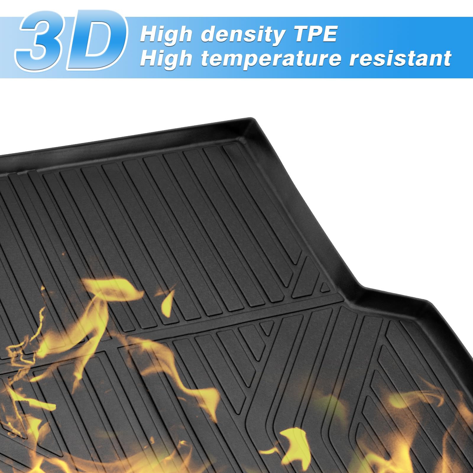 Powerty Cargo Liner For 2023 2024 2025 Toyota Prius & Prius Prime (Phev) Accessories Cargo Mats Tpe All Weather Trunk Liner Heav