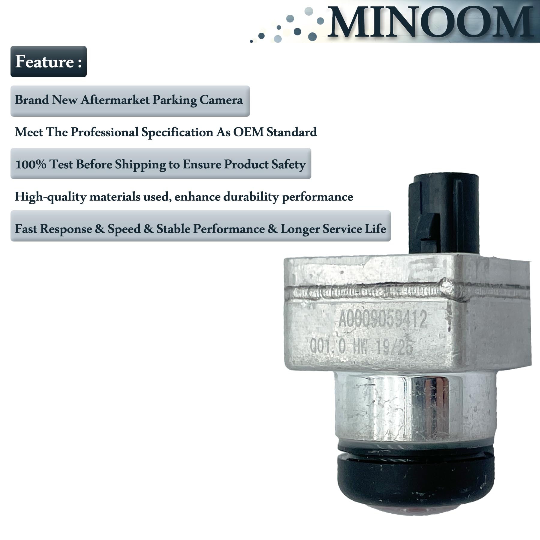 Minoom A0009059412 Rear View Backup Parking Camera Replacement For Merc-Edes-Benz A C E Cls Eqs S Gt Gla Gle Part No.#0009059412