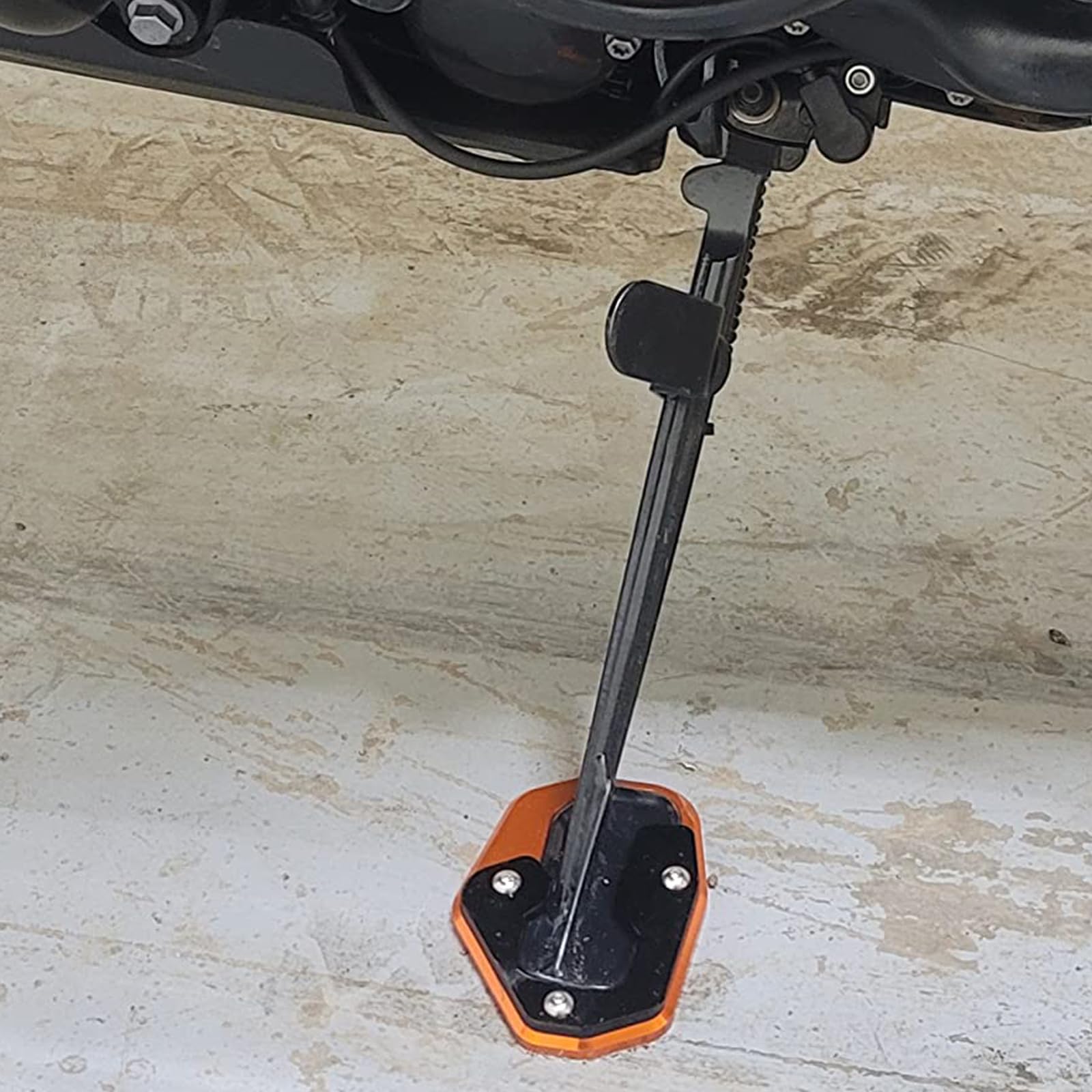 Worldmotop Motorcycle Kickstand Pad Enlarger Extension Side Stand Plate Pad Compatible With Harley Pan America 1250 1250S Ra1250 S 2021 2022 2023 2024(Black)