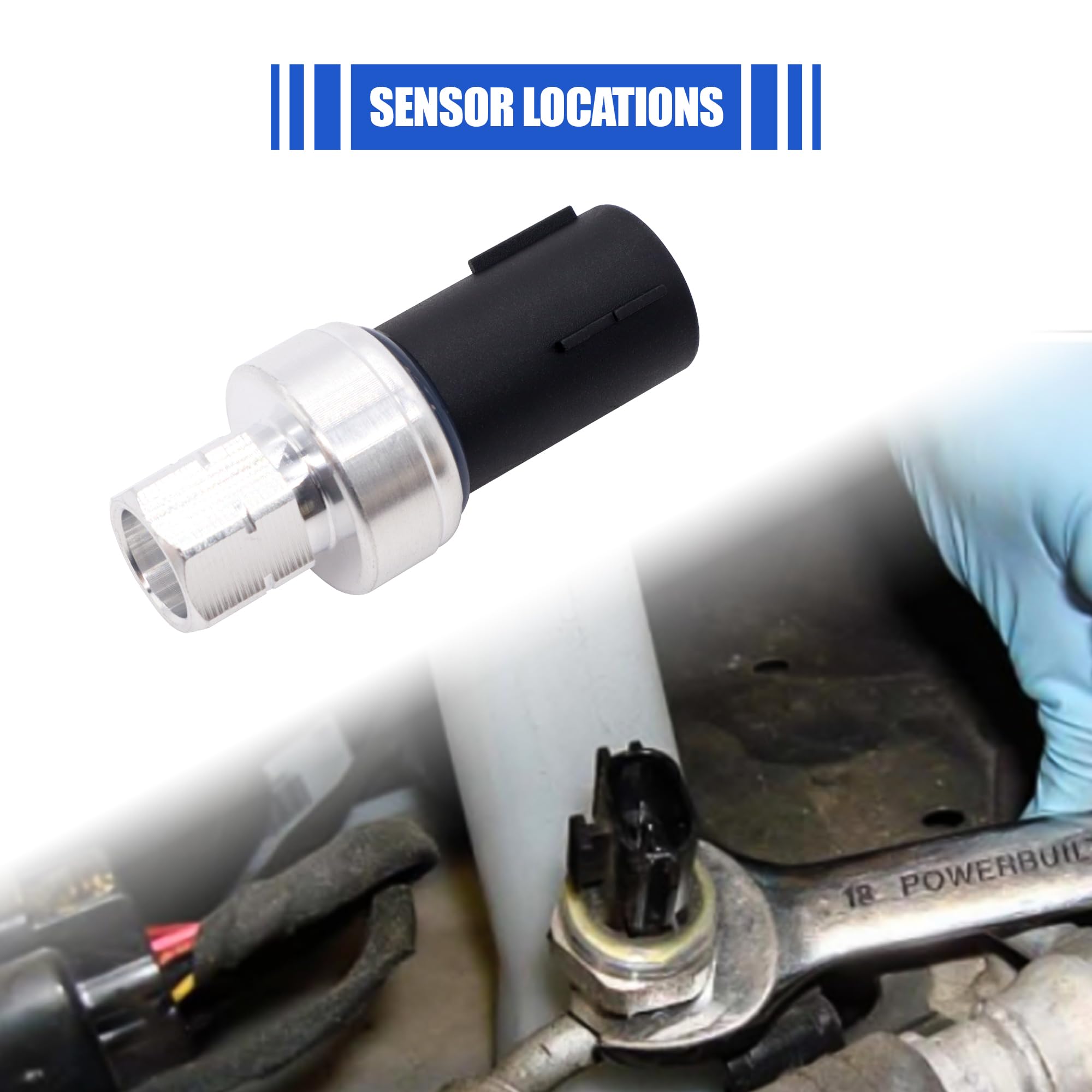 Hisport A/C Pressure Switch Sensor - Air Conditioner Clutch Pressure Sensor Switch Compatible With Ford Expedition F150 Fiesta F