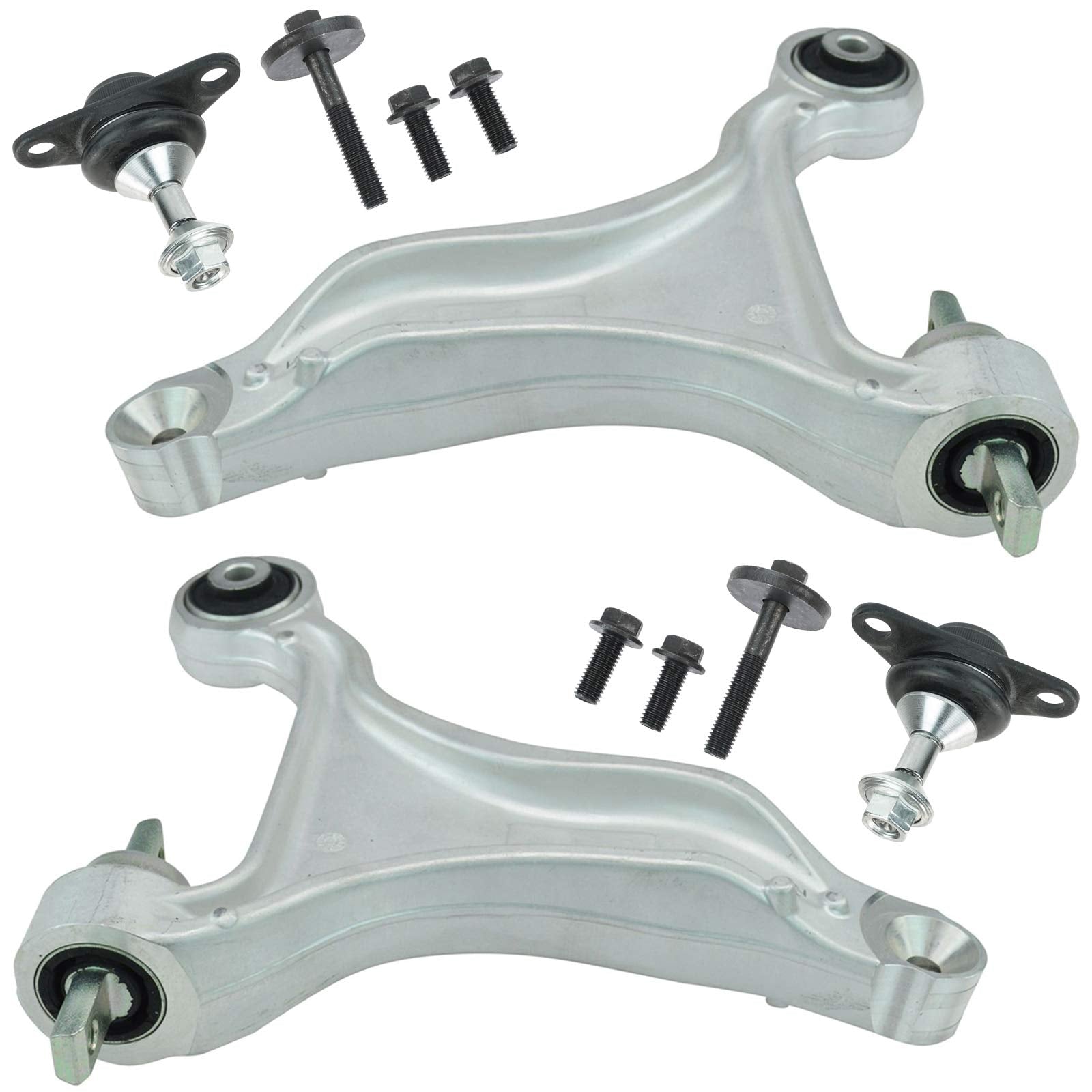TRQ Front Lower Control Arm with Ball Joint Set Compatible with 2001-2002 Volvo V70 2003-2007 XC70