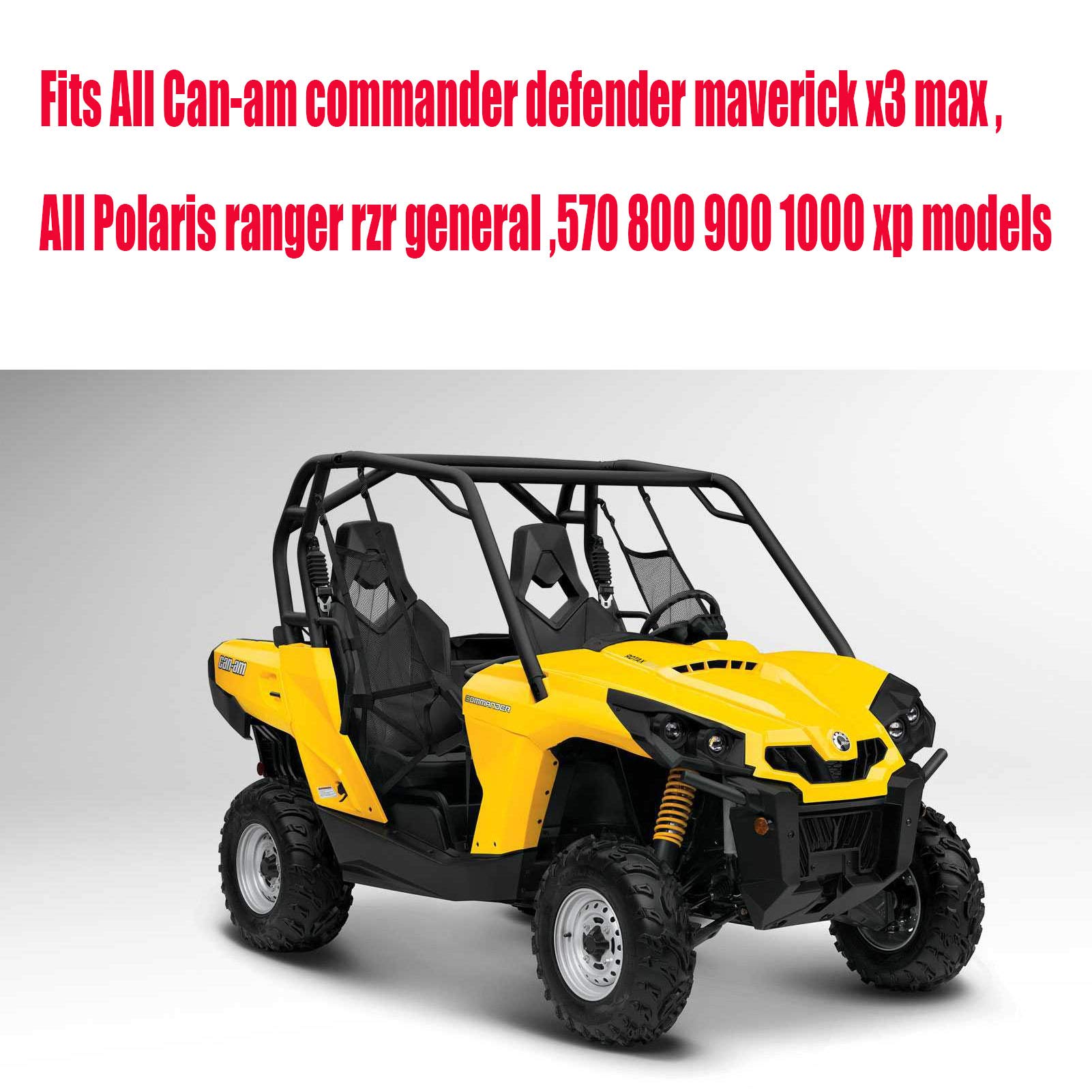 3 Pack Seat Belt Bypass Harness Override Compatible with All Can-am Commander Defender Maverick x3 max,All Polaris Ranger RZR Ge