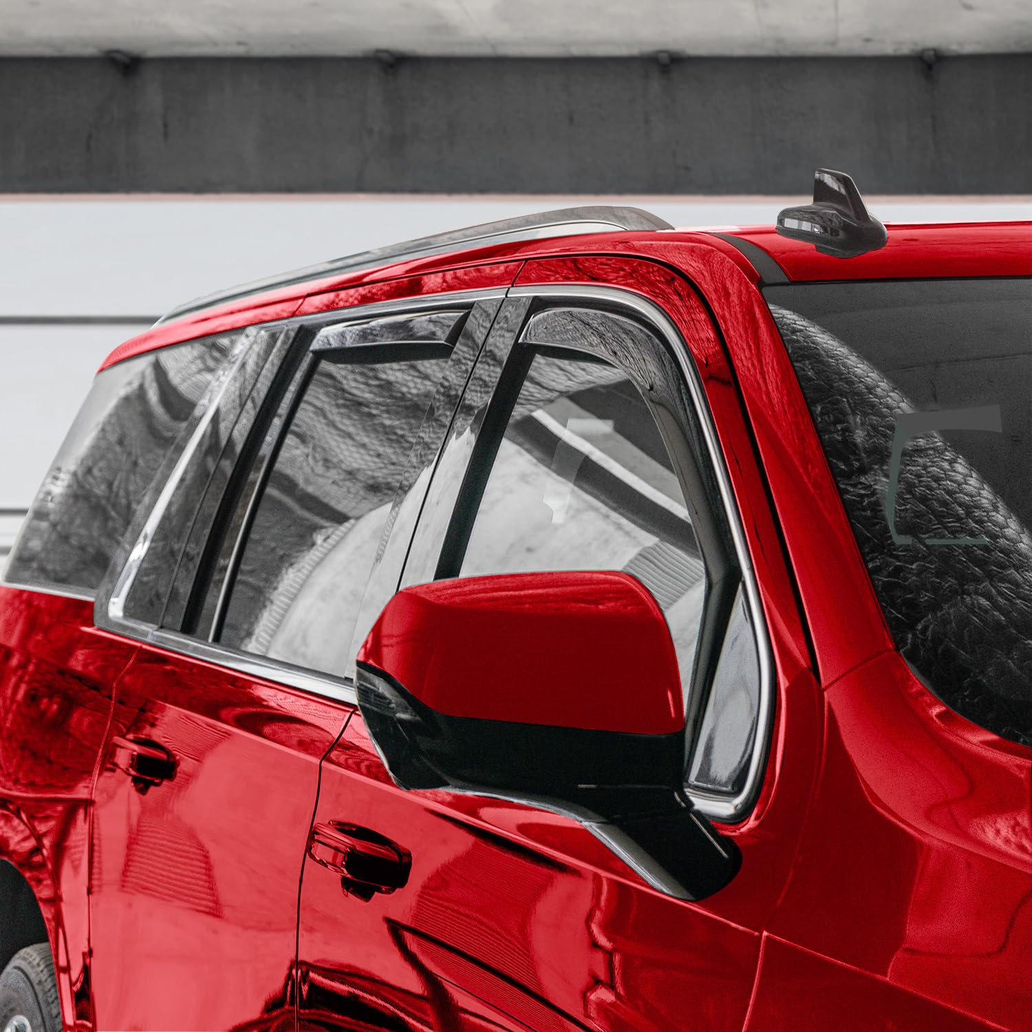 Voron Glass In-Channel Extra Durable Rain Guards For Cadillac Escalade Esv 2021-2025, Window Deflectors, Vent Window Visors, 4 P