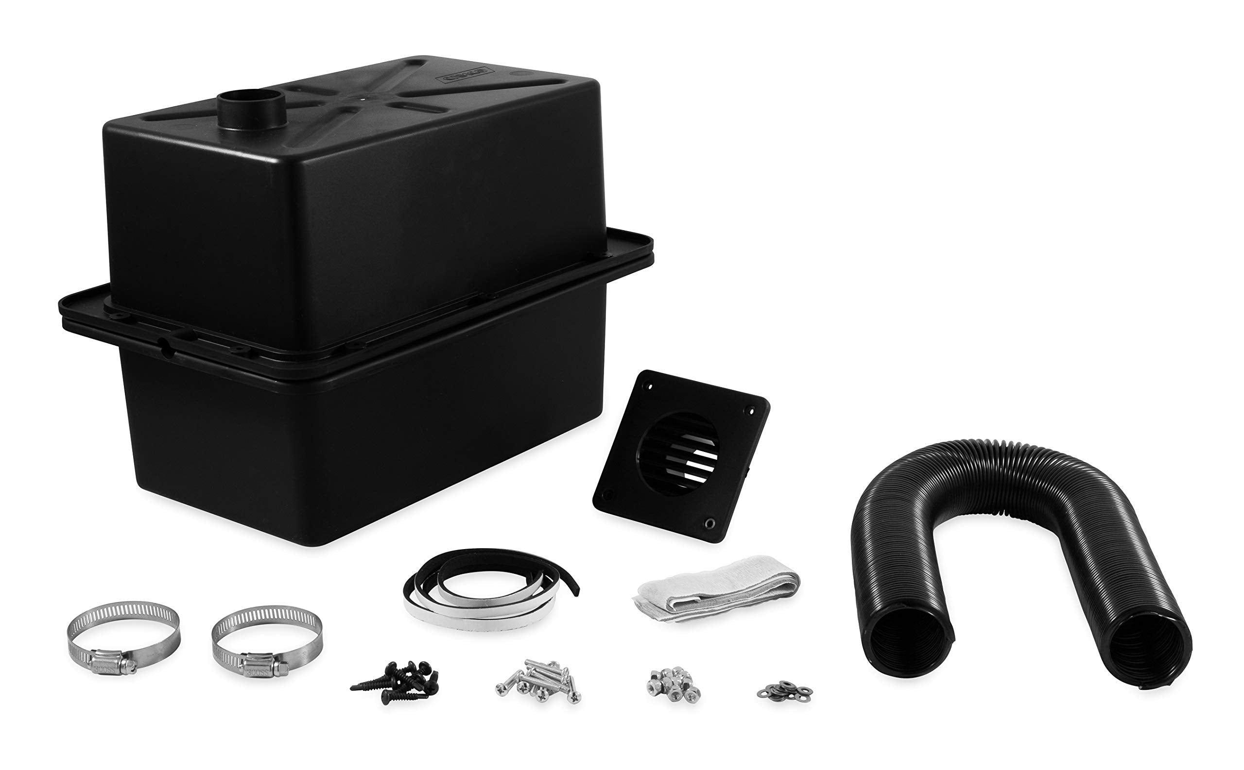 Camco 55371 Vented Rv/Marine Battery Box, Standard - Protects Your Rv Or Marine Battery From Collisions And Contaminants - Holds