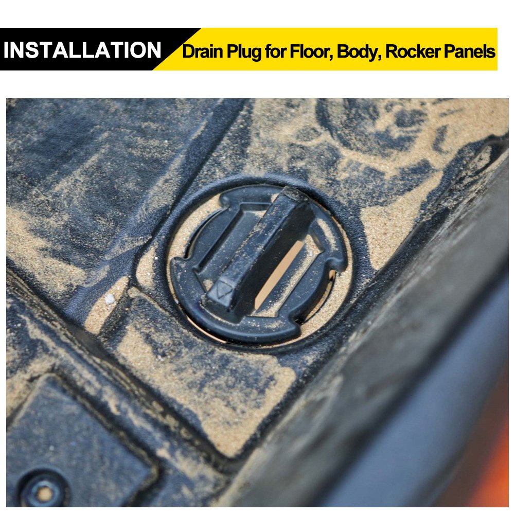 Bunker Indust 2 Pcs Twist Floor Drain Plug Trap Seal For 2014/2015/2016/2017/2018/2019 Polaris Rzr Xp 1000 900 Xp 4 Turbo General 8414694