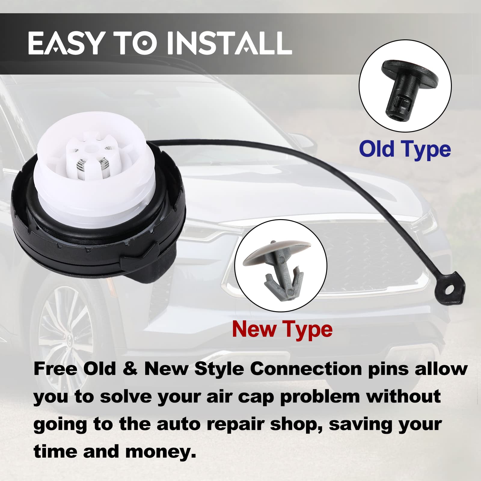 Gas Cap Fuel Tank Cap Replacement for 2011-2020 Nissan & Infiniti, 17251-3JA0A, 17251-1VZ0D OEM Gas Cap Accessories for Nissan F