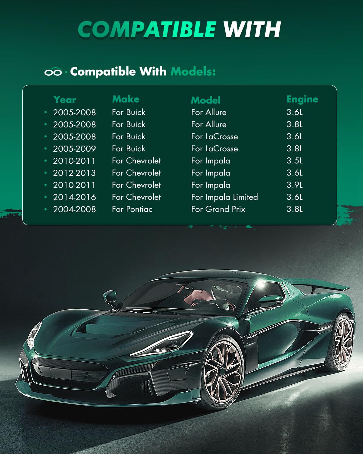 Scitoo D999 Rear Semi-Metal Brake Pads Sets Fit For Buick Allure 2005-2009,For Buick Lacrosse 2005-2009,For Chevy Impala 2011-20