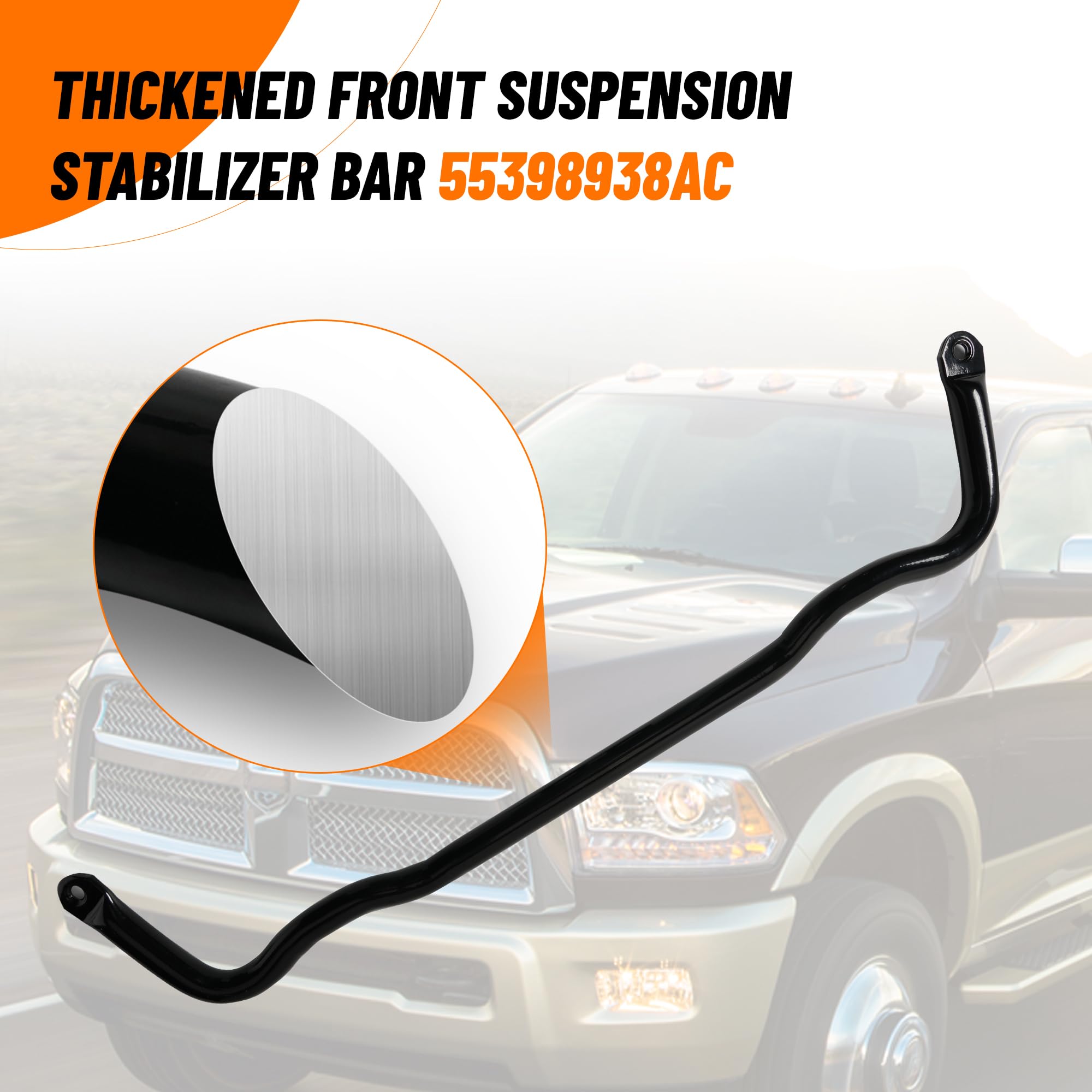Camotokiit Upgrade 55398938AC Front Suspension Stabilizer Bar Compatible with 2009-2010 Dodge Ram 1500,2011-2018 Ram 1500,2019-2