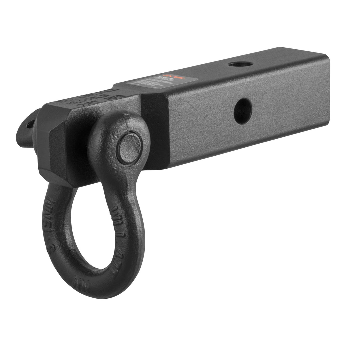 Curt 45832 D-Ring Shackle Mount Trailer Hitch, Fits 2-Inch Receiver, 13,000 Lbs, Carbide Black Powder Coat