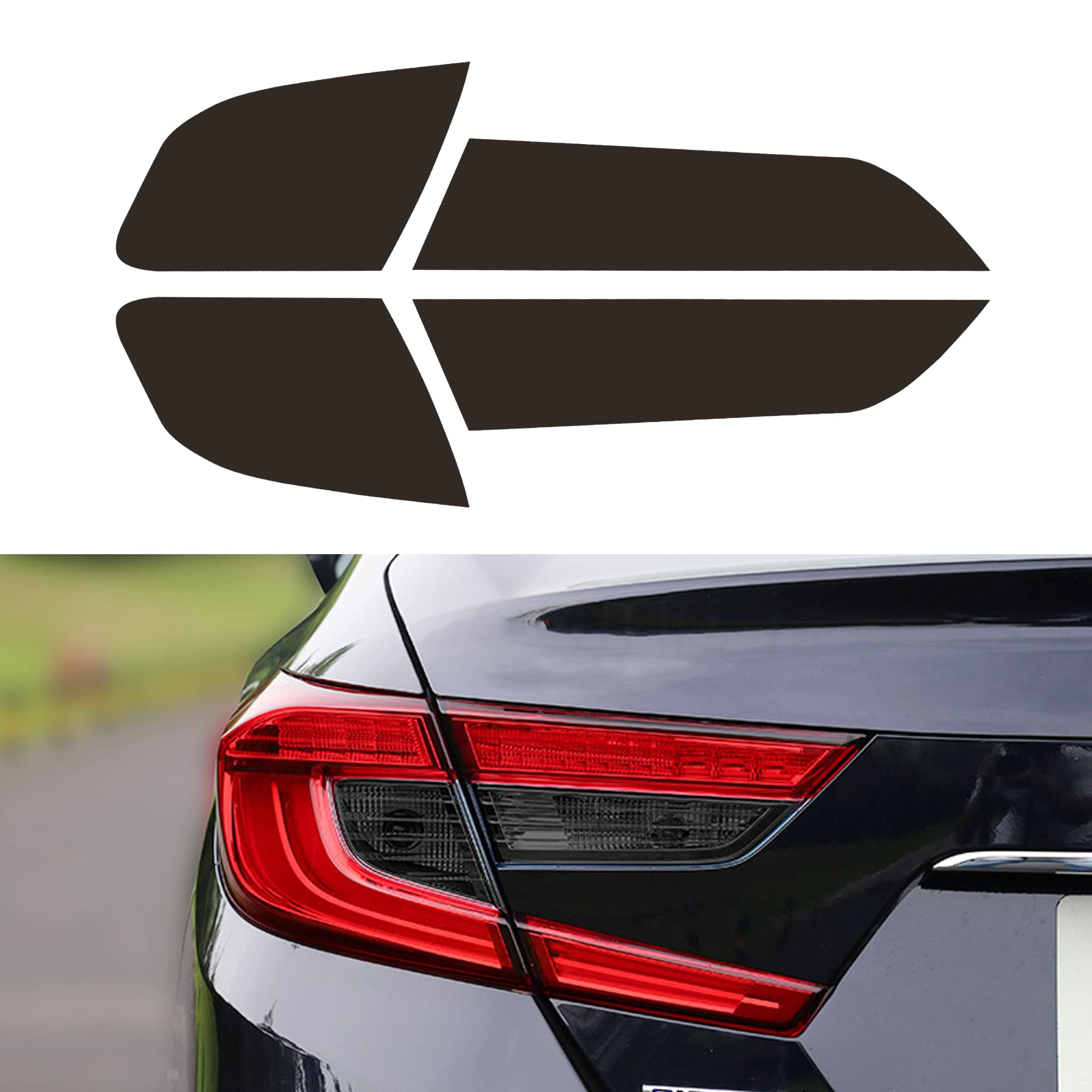 Tomall Vinyl Smoke Tint Turn Signal Reverse Light Films Compatible With Honda 10Th Accord 2018-2020 Precut Car Tail Light Transm