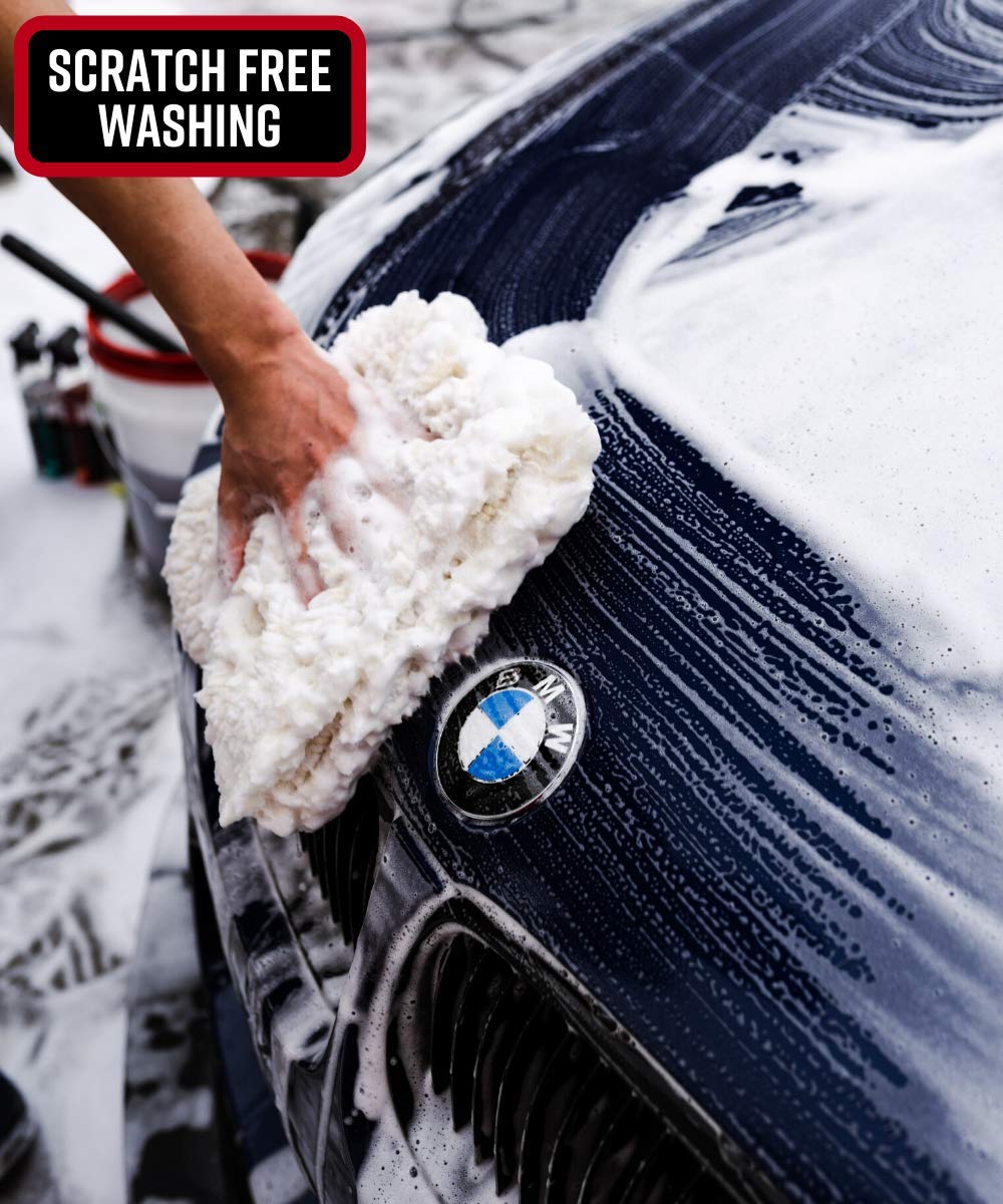 Adam'S Polishes 10 Professional Wool Wash Pad - Plush Synthetic Car Wash Pad Is Gentle On Auto Paint Without Worry Of Scratches