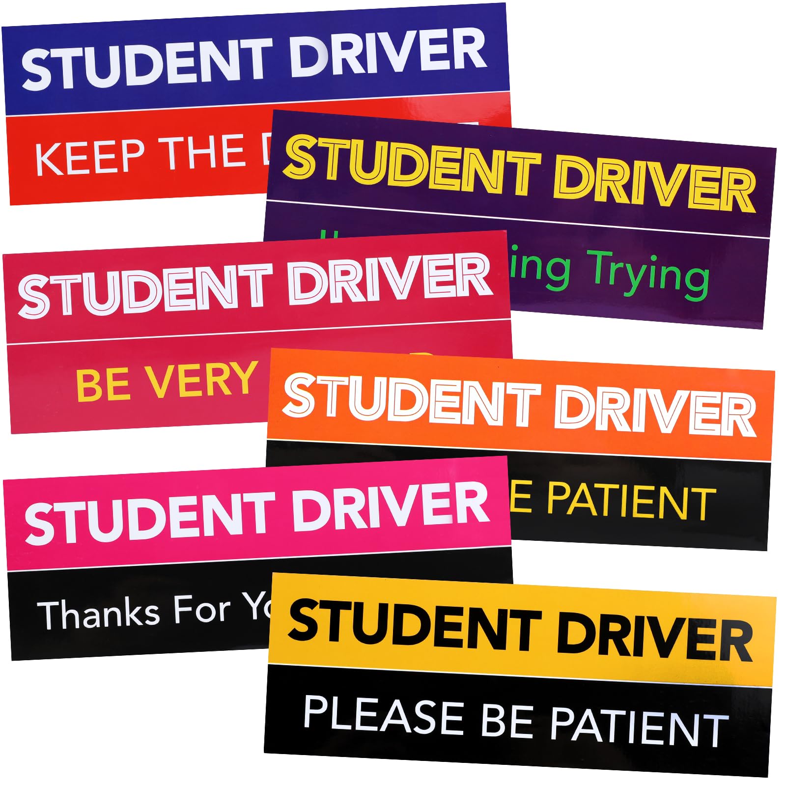 Diymag 6Pcs Student Driver Magnet For Car, Please Be Patient New Student Driver Signs Magnetic Novice Driver Stickers Magnetic N