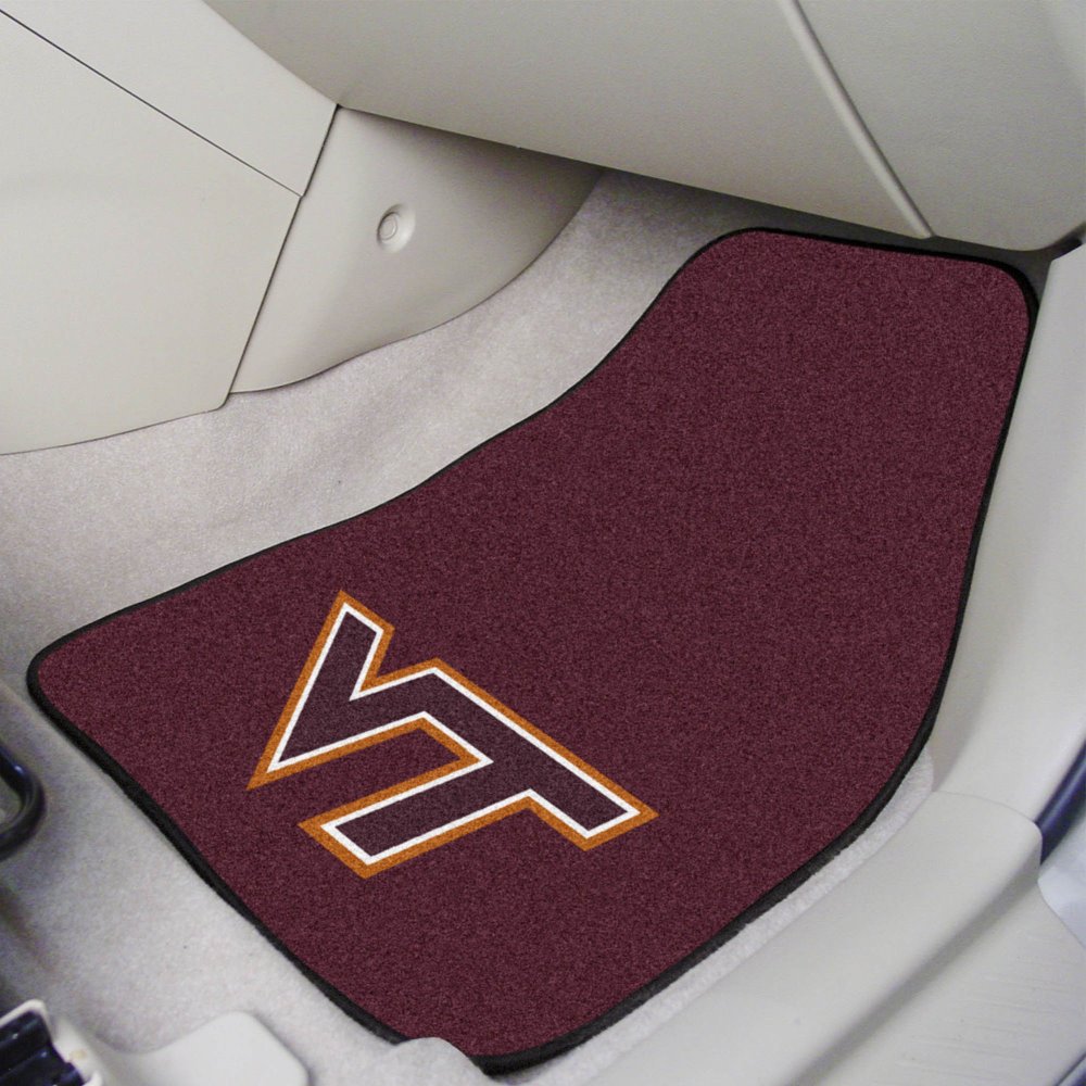 Virginia Tech 2-Piece Carpeted Car Mats 17''X27''