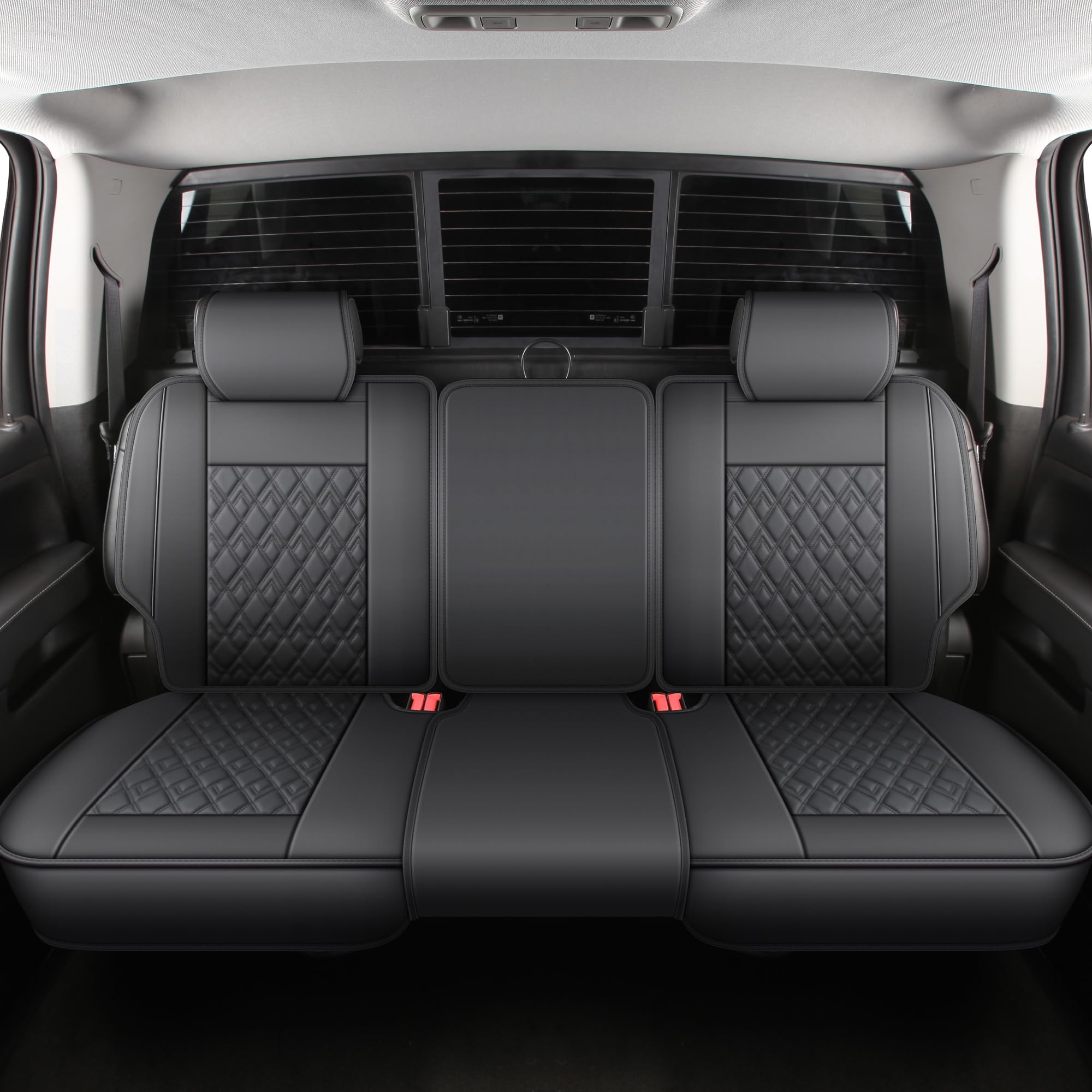 JOJOBAY Chevy Silverado Seat Covers,Leather Seat Covers for GMC Sierra,Custom Fit 2007-2024 1500 2500HD 3500HD Crew Extended Reg