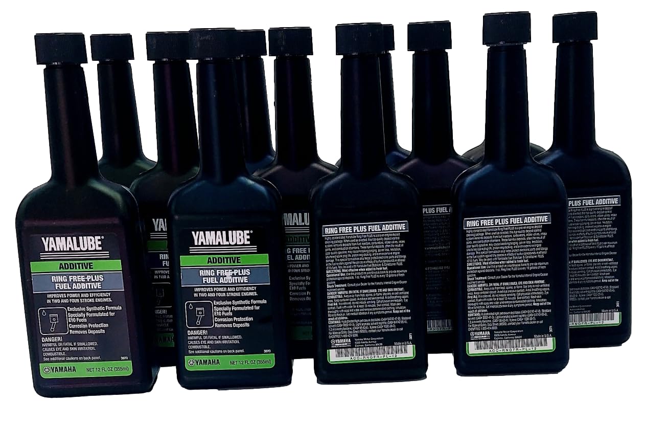 Yamaha Original Oem Yamalube Acc-Rngfr-Pl-12 Fuel Stabilizer & Conditioner Ring Free Plus Fuel Additive (12) 12 Ounce Bottles
