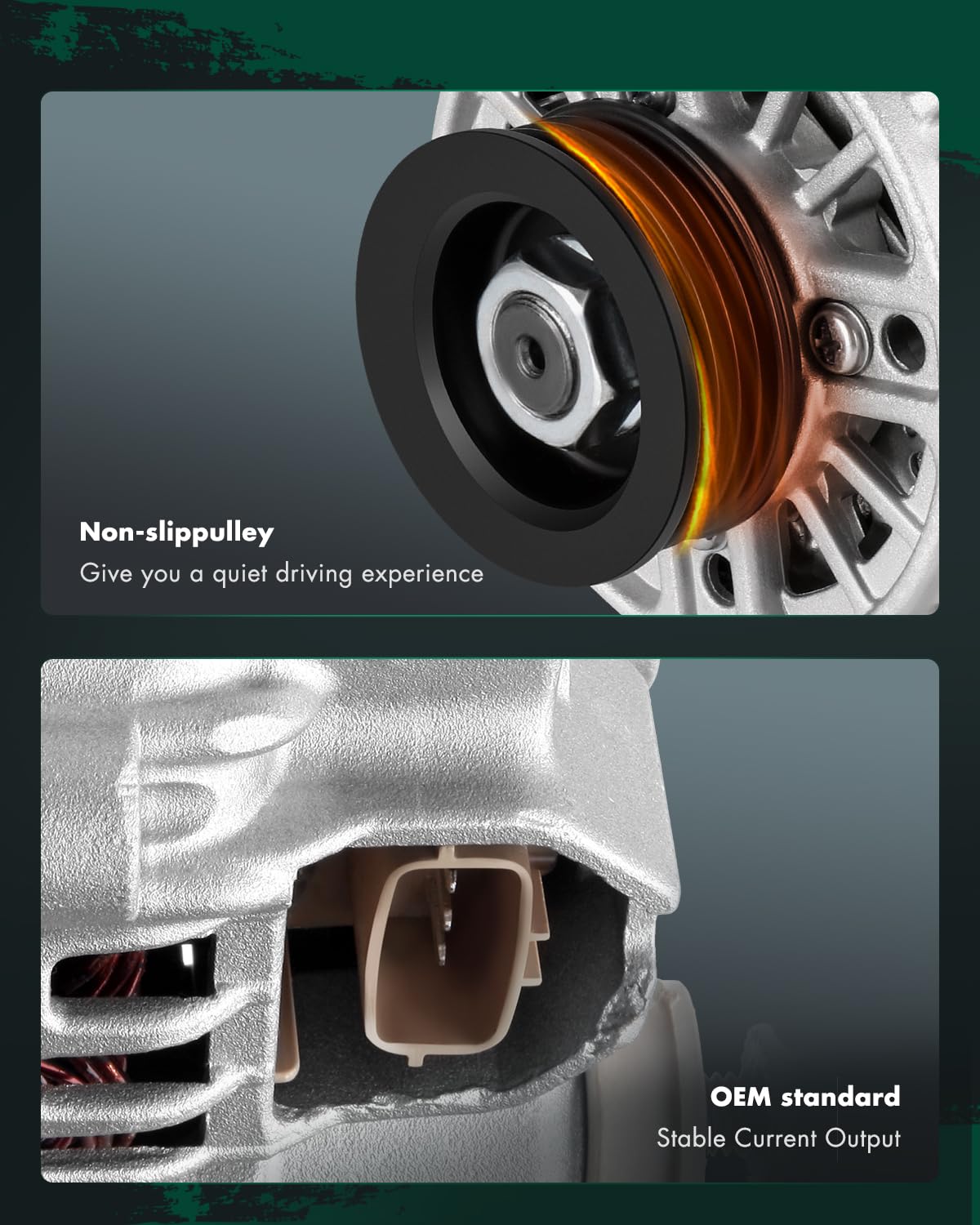 SCITOO Alternator Fits for Mitsubishi Mirage 1.8L 1998-2002, Lancer 2.0L None Turbo 2002-2004 - 12V 90 Amp CW 4-Groove Pulley, R