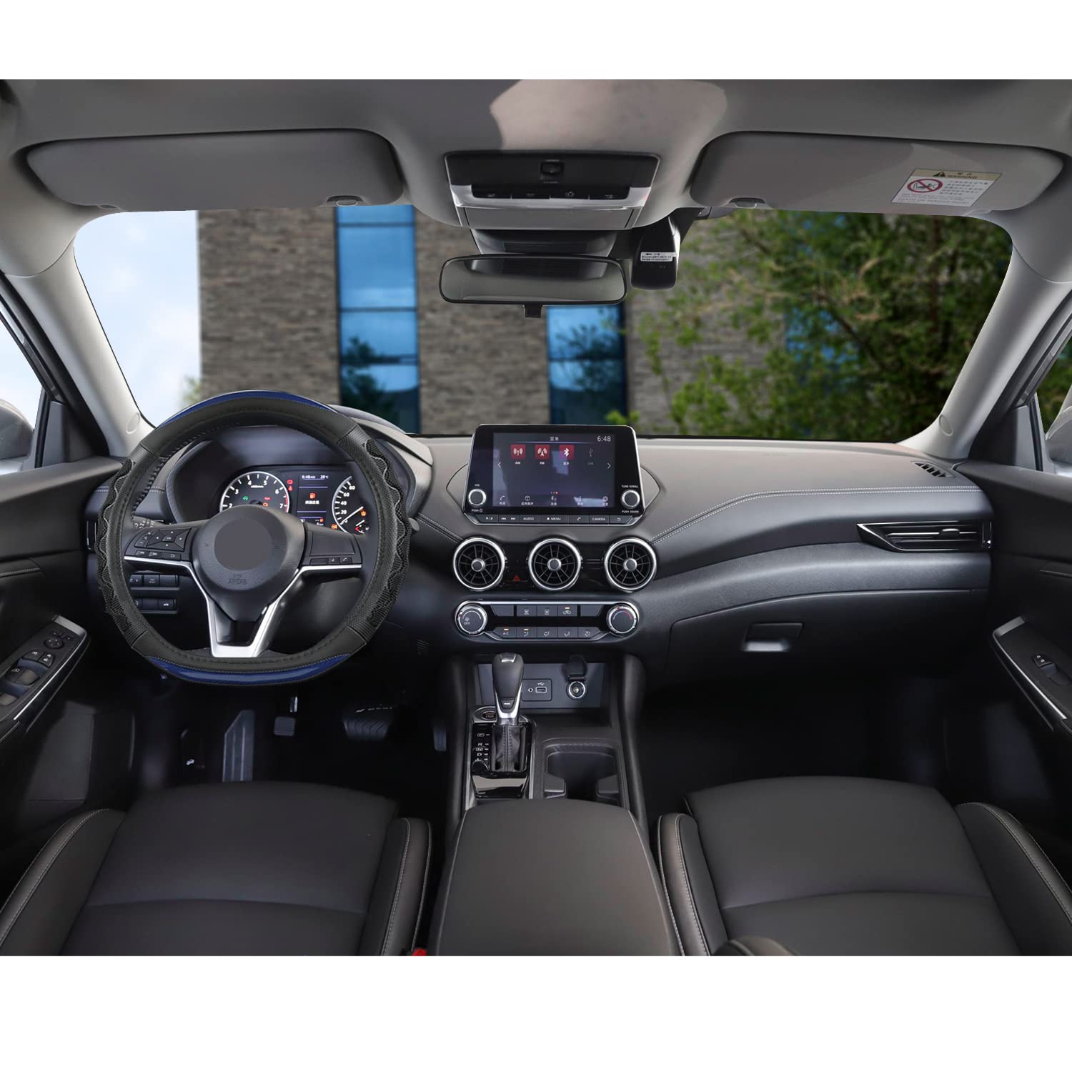 Giant Panda Steering Wheel Cover For Nissan Altima Rogue - Car Steering Wheel Cover For Nissan D Shape(Blue-D-Shaped)